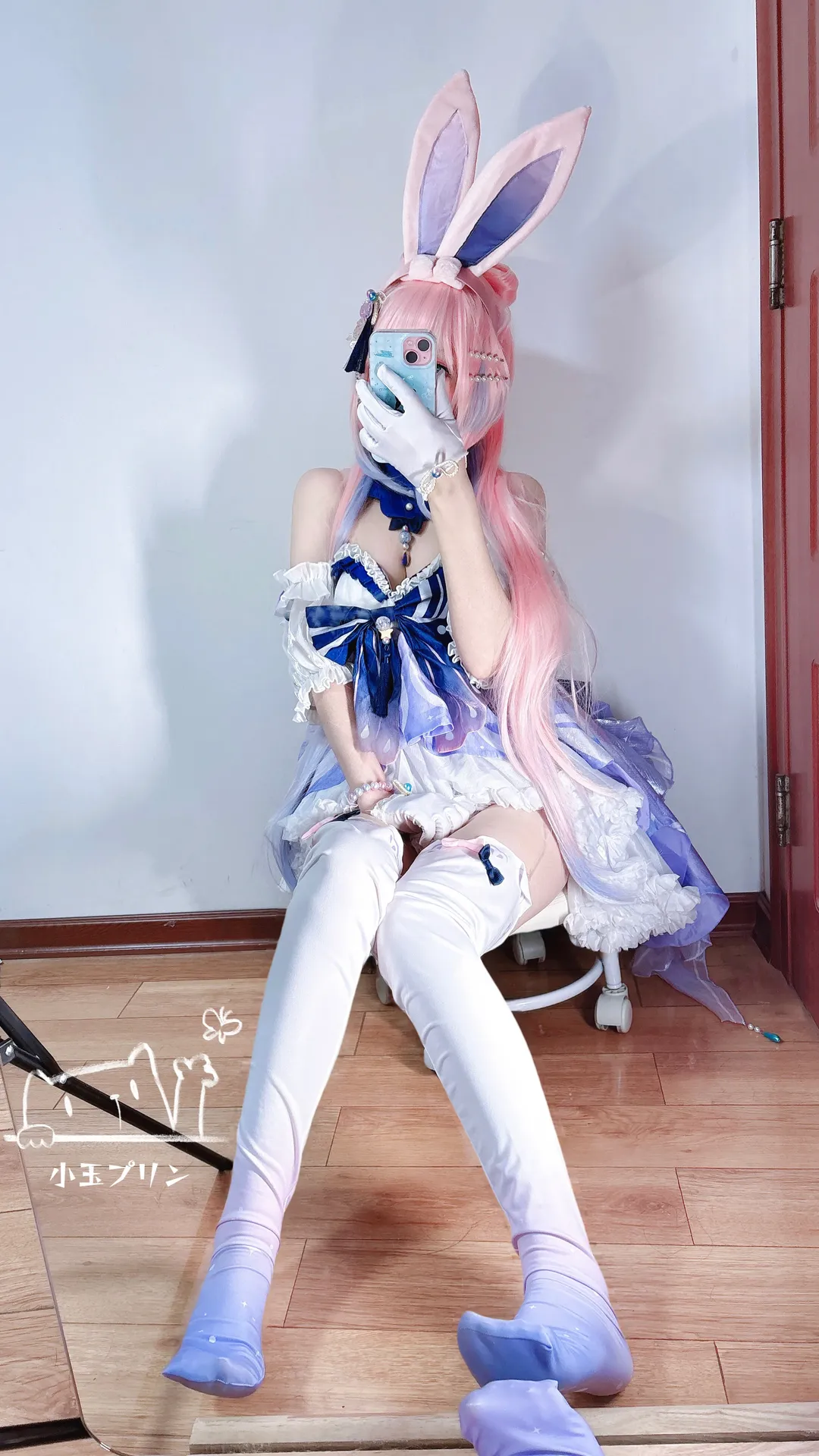 原神, 珊瑚宫心海cos, cosplay摄影, 二次元穿搭, 兔耳白丝 - 第3张