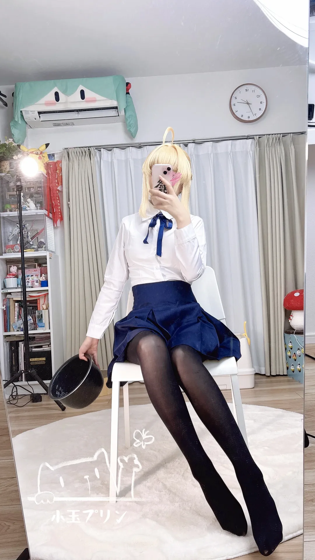 阿爾託莉雅cos, Fate, jk制服, cosplay日常, 黑絲穿搭