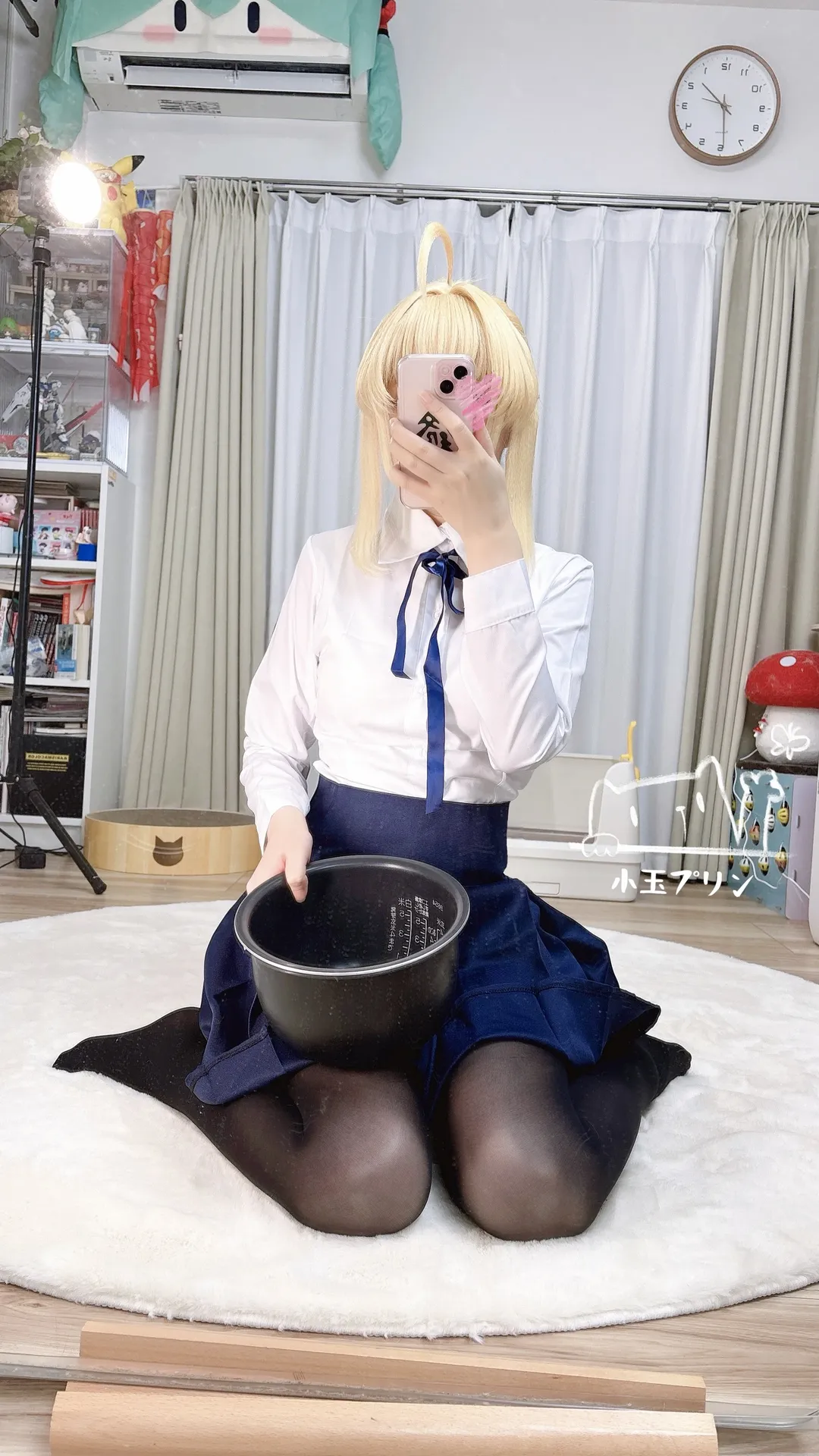 阿尔托莉雅cos, Fate, jk制服, cosplay日常, 黑丝穿搭 - 第3张