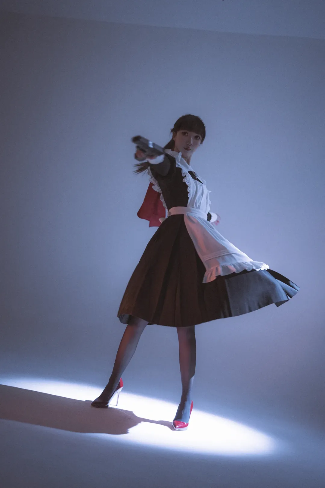 棚拍, 动作参考, cosplay摄影, 战斗女仆, 枪娘 - 第2张