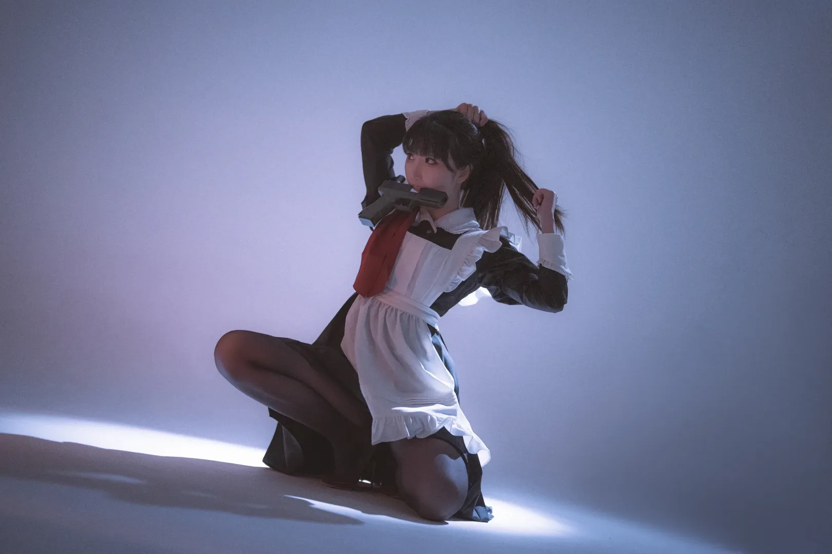 棚拍, 动作参考, cosplay摄影, 战斗女仆, 枪娘 - 第5张