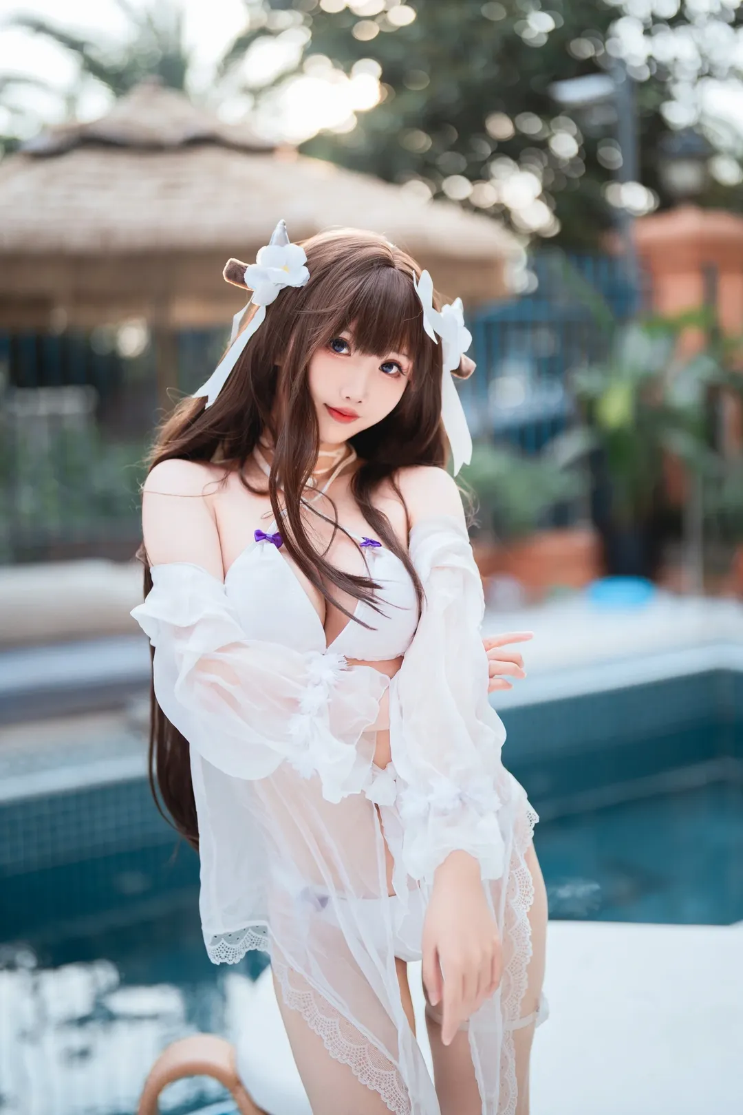 二次元摄影, 碧蓝航线, 泳装cosplay, 樫野cos, 夏日外景 - 第2张