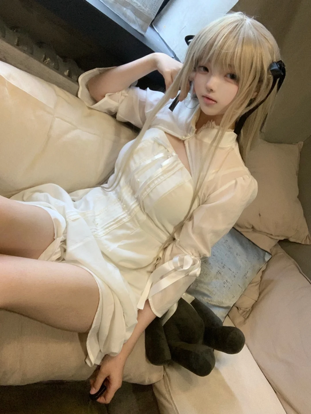 穹妹cos, 缘之空, cosplay日常, 居家风cos, 冷脸萌 - 第1张
