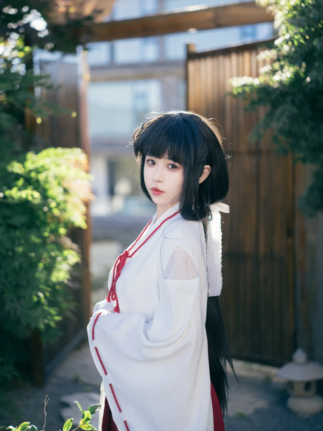 cosplay摄影, 桔梗cos, 犬夜叉, 和风巫女, 水景摄影 - 第6张