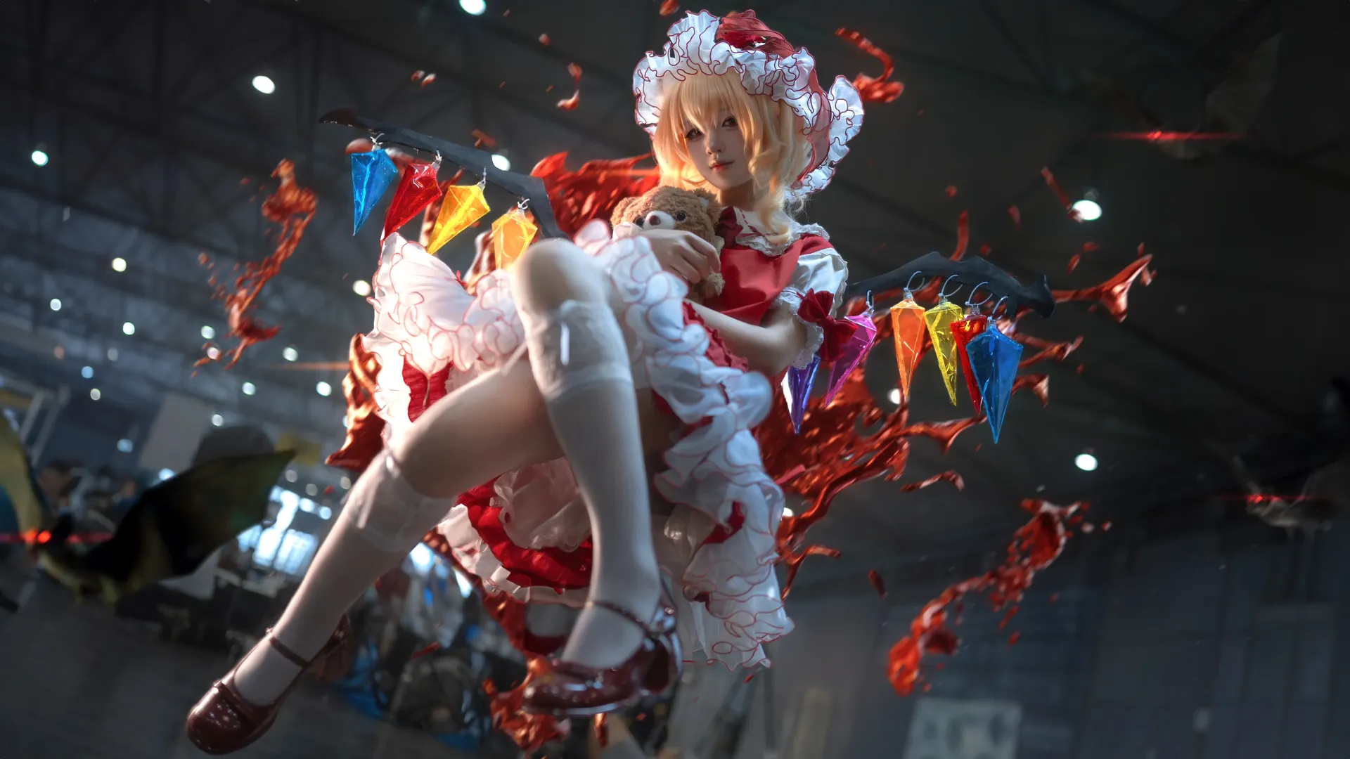 漫展返图, 二次元cosplay, 芙兰朵露cos, 东方poject, 展馆摄影