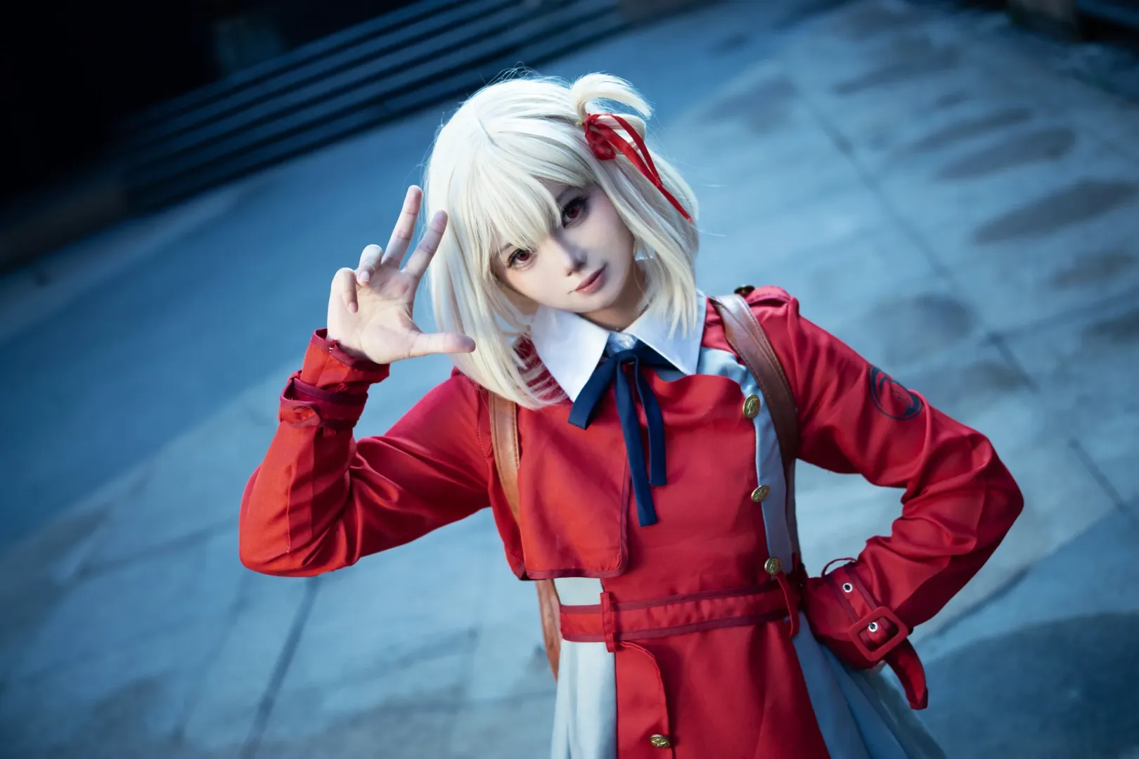 外景摄影, cosplay穿搭, 动漫角色扮演, 锦木千束cos, 莉可莉丝 - 第2张