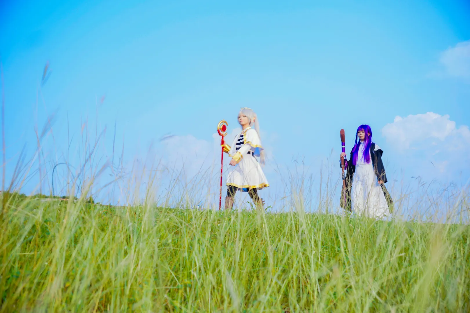 葬送的芙莉莲, 芙莉莲cos, cosplay正片, 精灵耳造型, 魔法杖道具 - 第1张