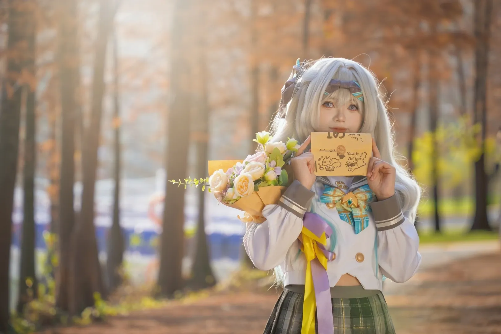 崩坏星穹铁道, 流萤cos, JK制服, cosplay摄影, 户外人像 - 第1张