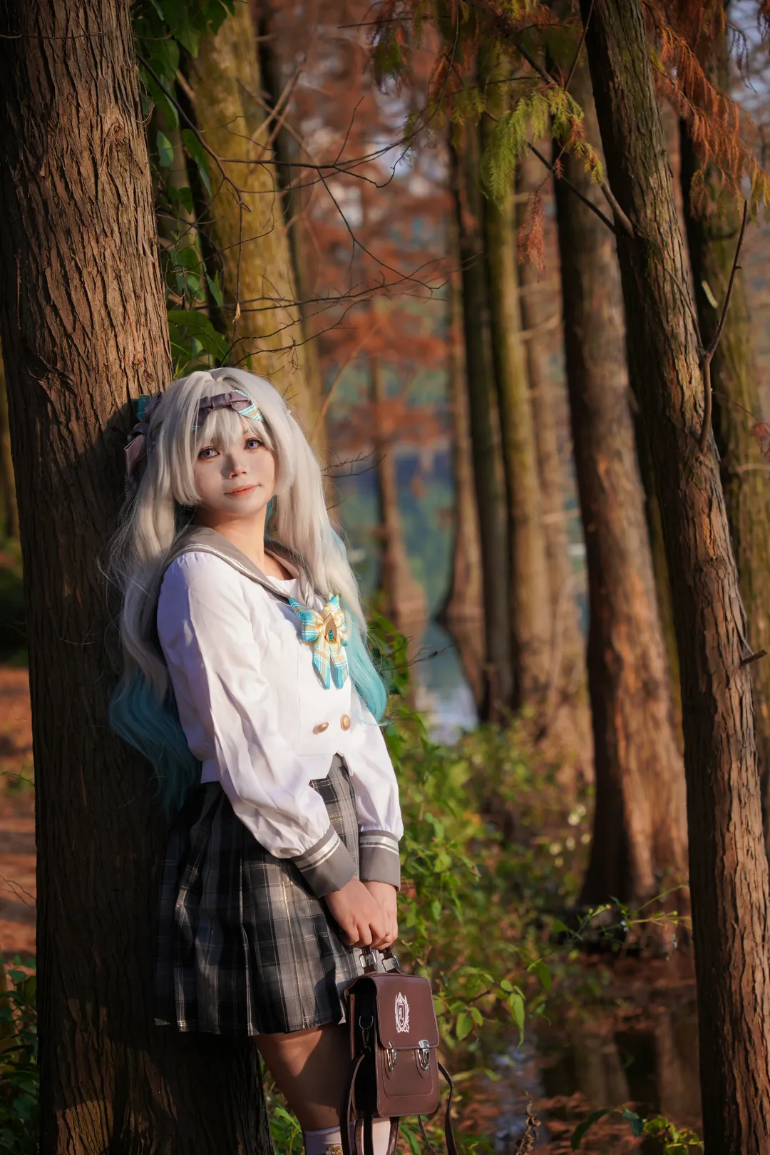 崩壊：スターレイル, ホタル コスプレ, JK制服, コスプレ撮影, 屋外ポートレート