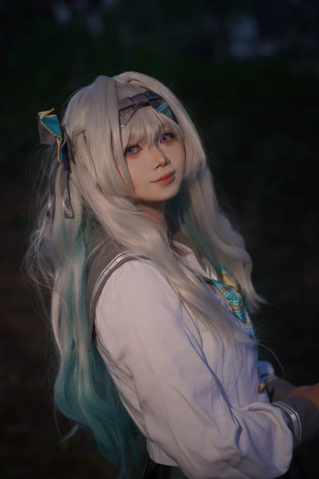 崩坏星穹铁道, 流萤cos, JK制服, cosplay摄影, 户外人像 - 第4张