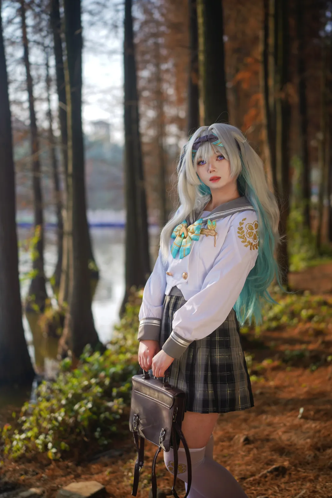 崩坏星穹铁道, 流萤cos, JK制服, cosplay摄影, 户外人像 - 第5张