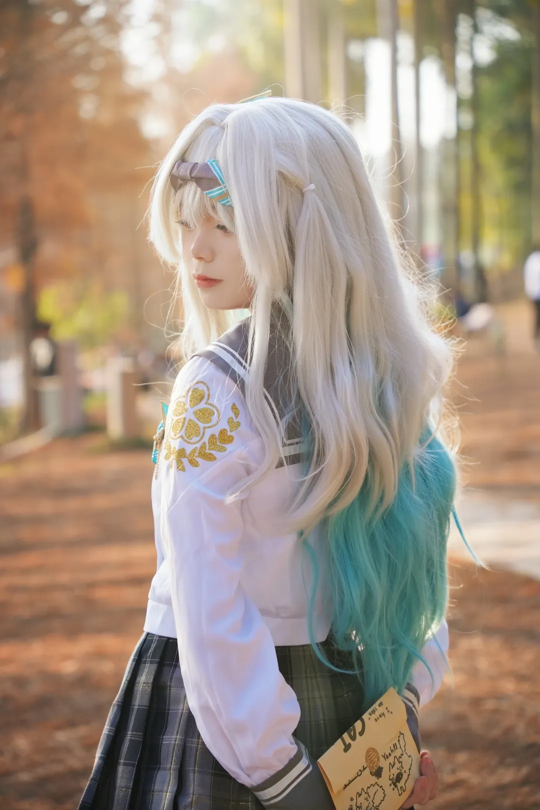 崩坏星穹铁道, 流萤cos, JK制服, cosplay摄影, 户外人像 - 第6张