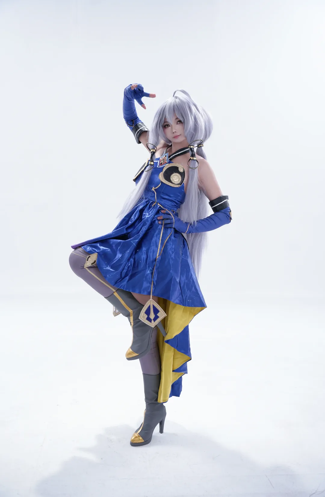 cosplay正片, 星尘cos, 五维介质, 白棚布光, 星尘蓝裙 - 第5张