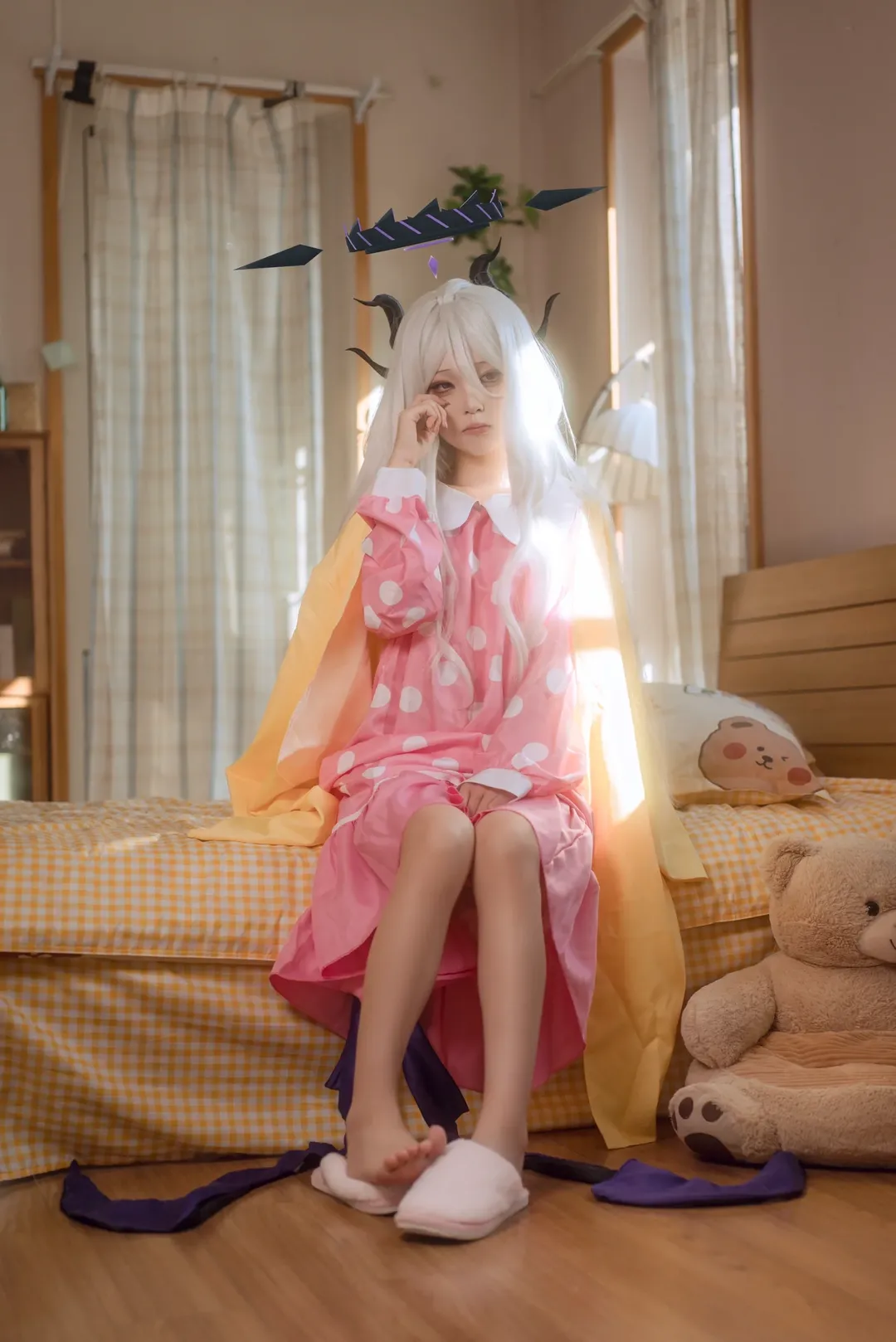 cosplay, Blue Archive, Sorasaki Hina cosplay, Pajama cosplay, 2D daily life