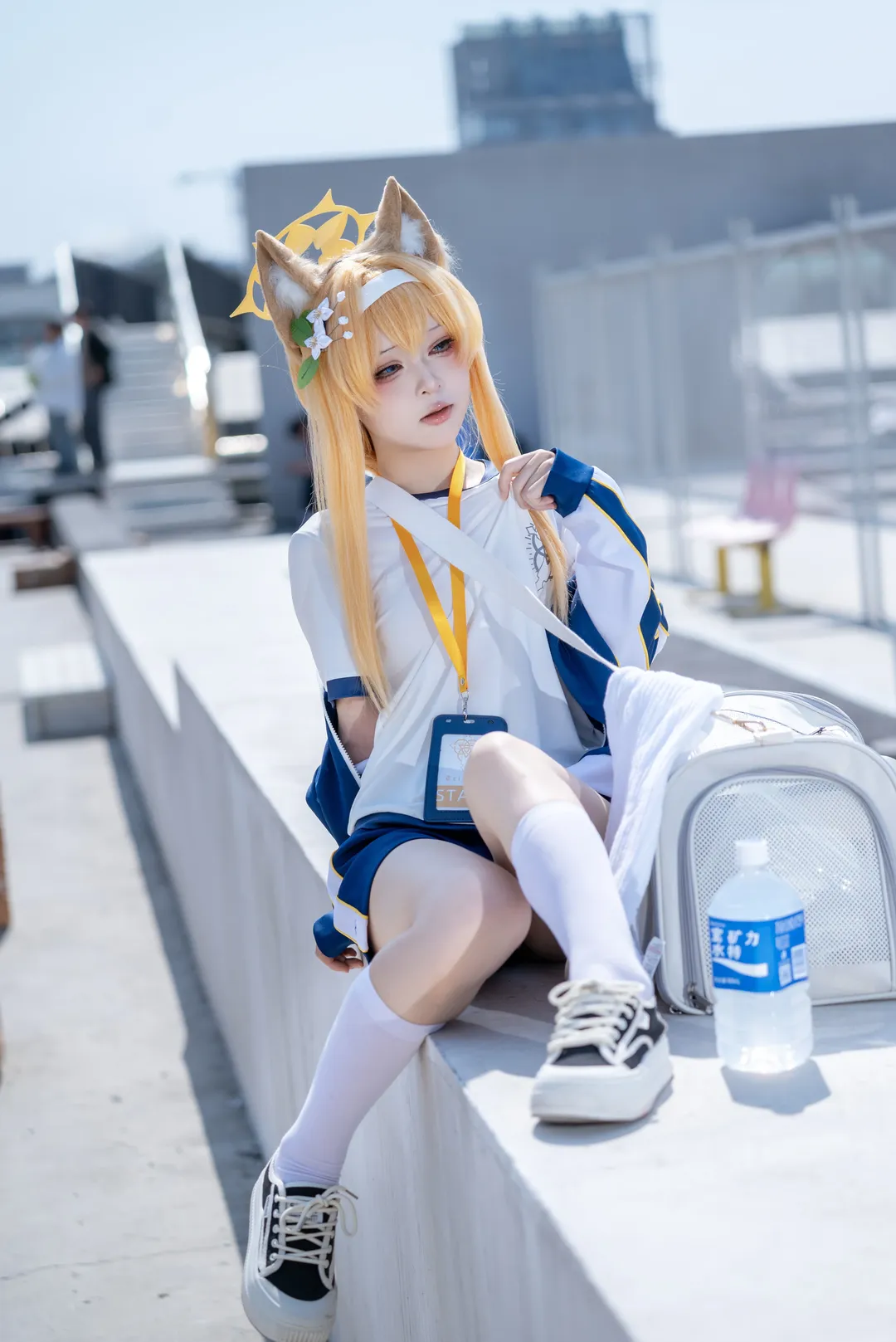 Blue Archive, Outdoor cosplay, Iochi Mari cosplay, Sporty style cosplay, Mari (Track)