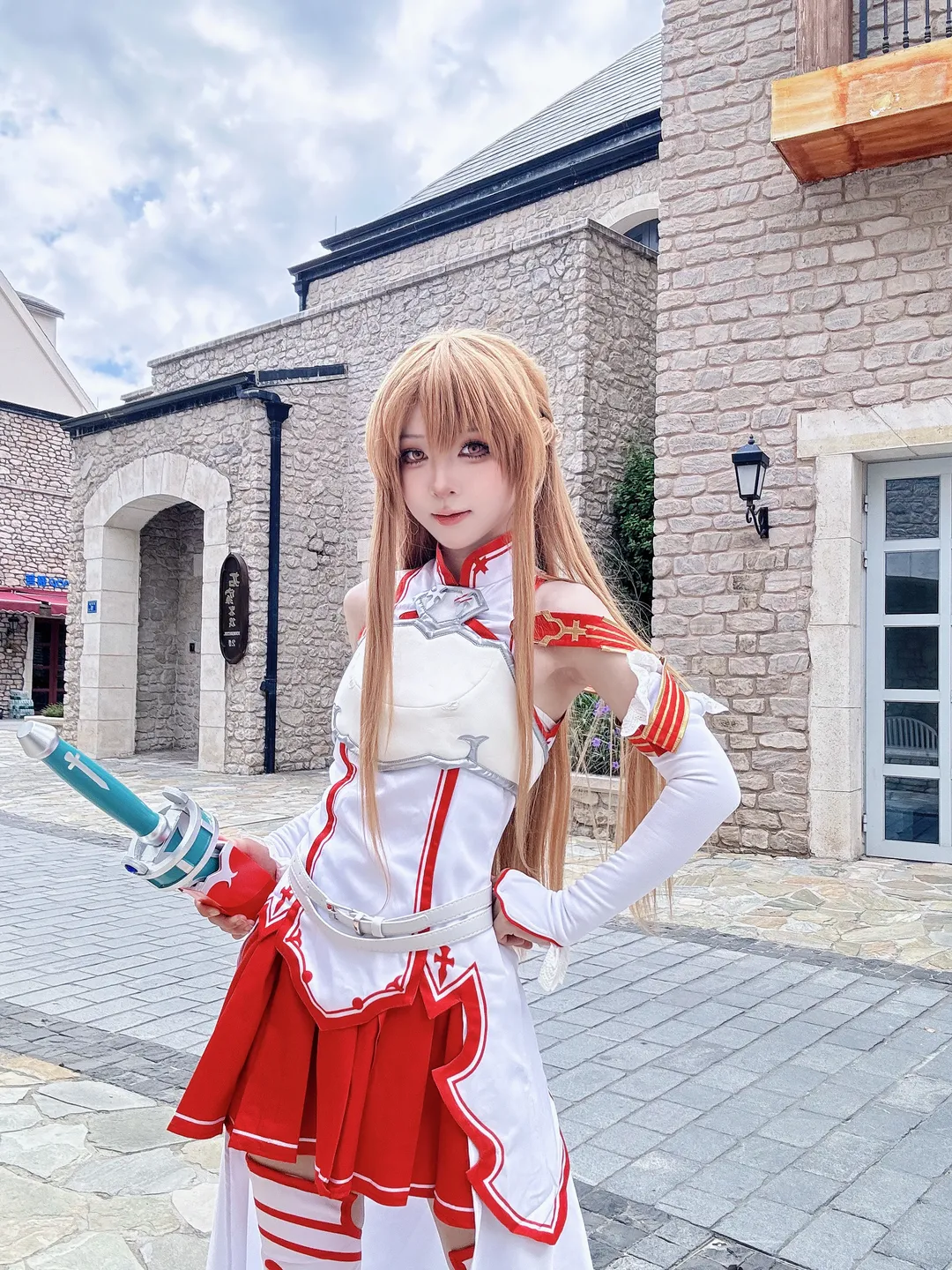 二次元摄影, 亚丝娜cos, 刀剑神域, 动漫cosplay, 欧风街拍 - 第2张