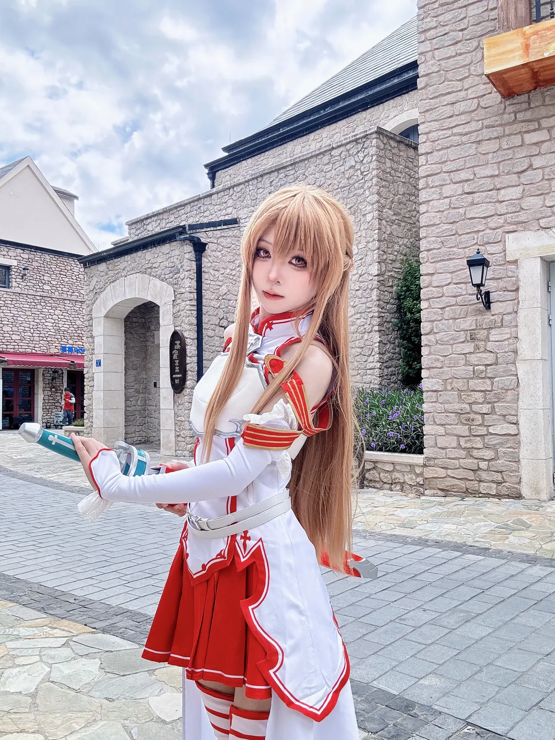二次元摄影, 亚丝娜cos, 刀剑神域, 动漫cosplay, 欧风街拍 - 第3张