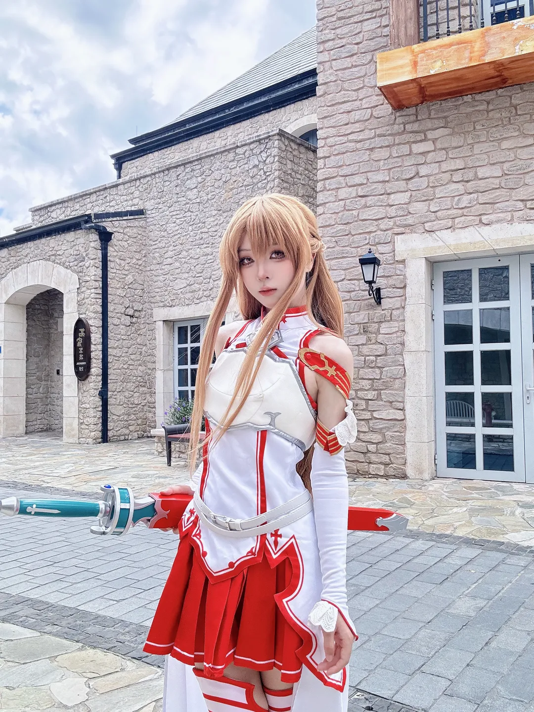 二次元摄影, 亚丝娜cos, 刀剑神域, 动漫cosplay, 欧风街拍 - 第4张