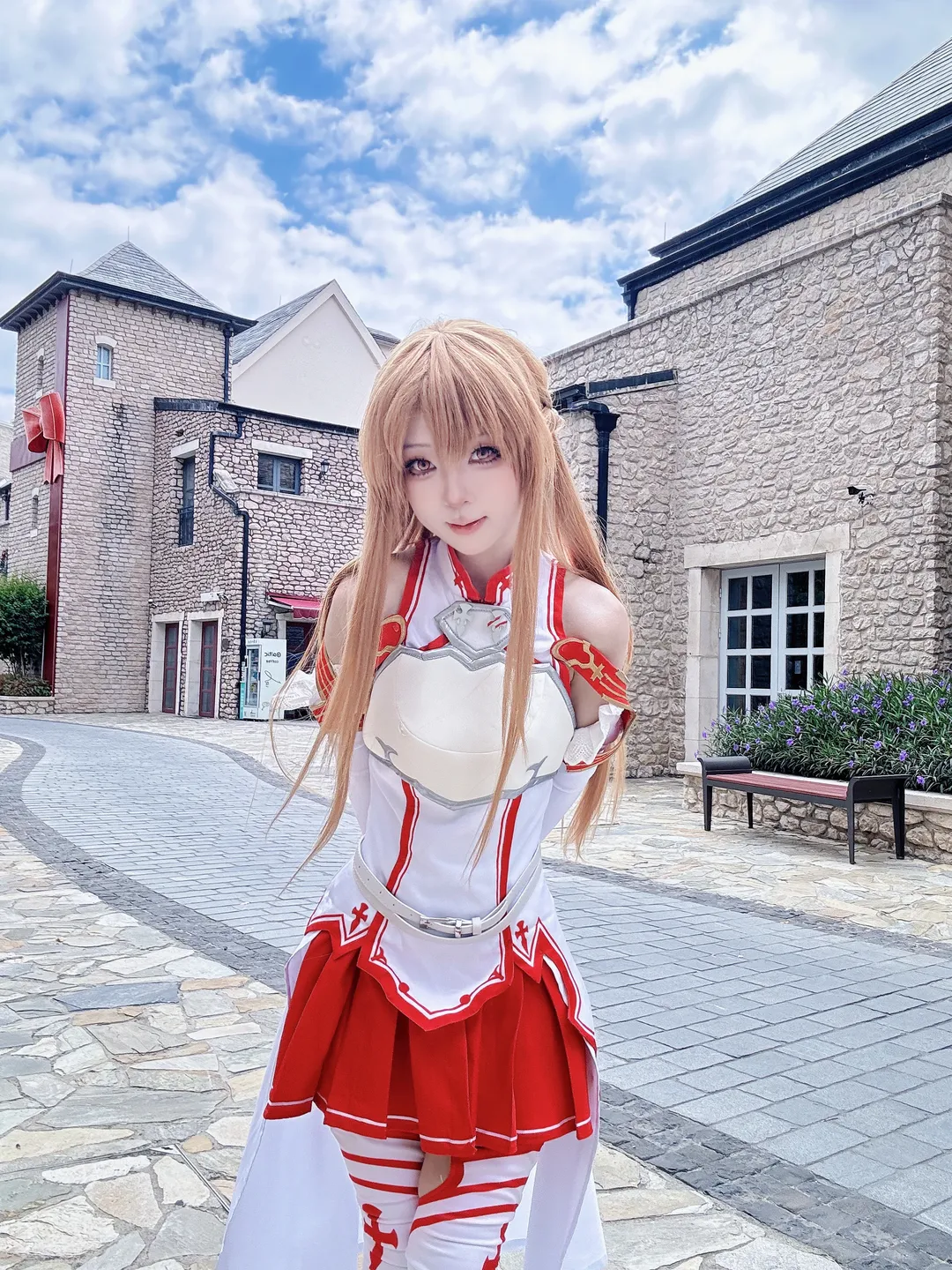 二次元摄影, 亚丝娜cos, 刀剑神域, 动漫cosplay, 欧风街拍