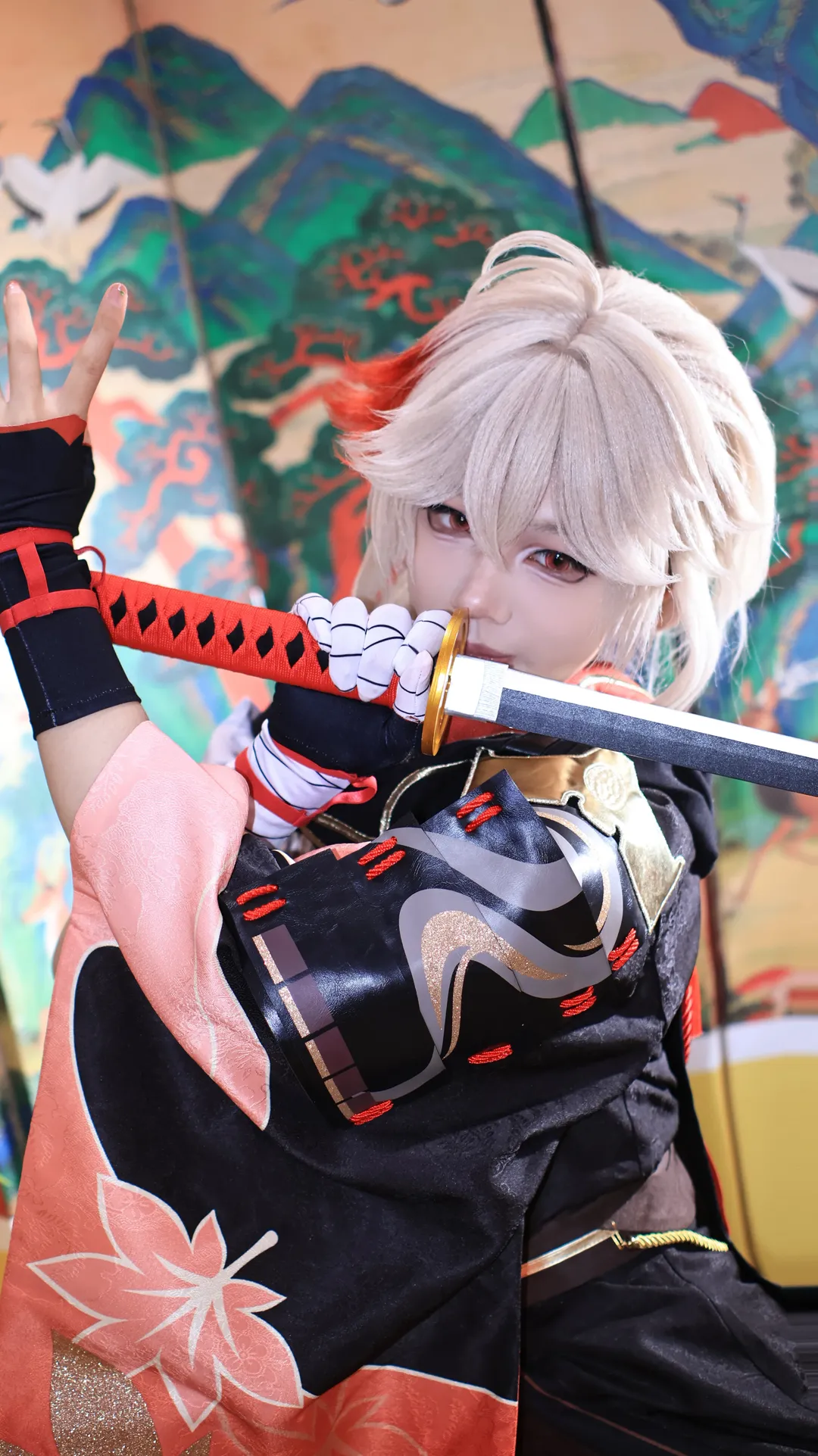 原神, 和风摄影, 二次元cosplay, 枫原万叶cos, 剑客写真 - 第4张