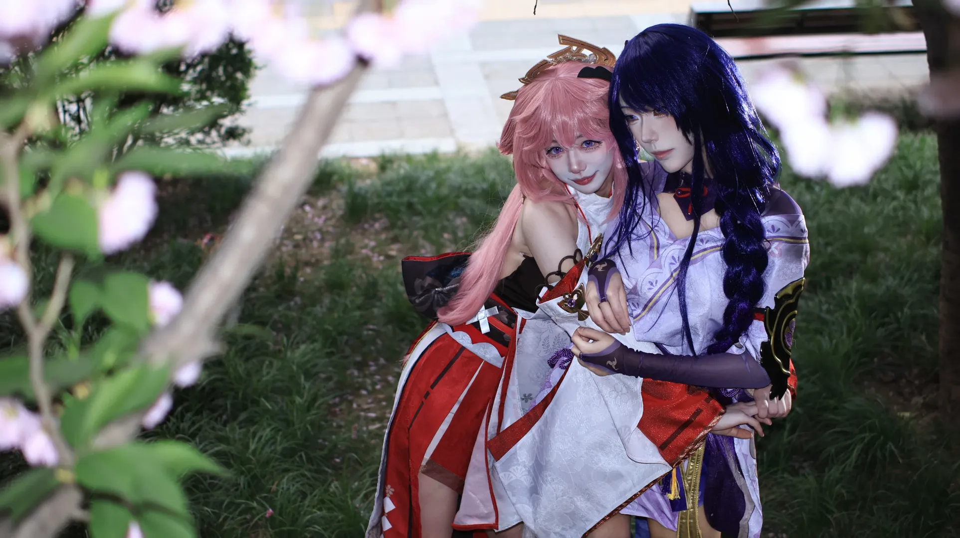 Genshin Impact, Yae Miko cosplay, Narukami Group, Outdoor photography, Raiden Shogun cosplay - Image 5