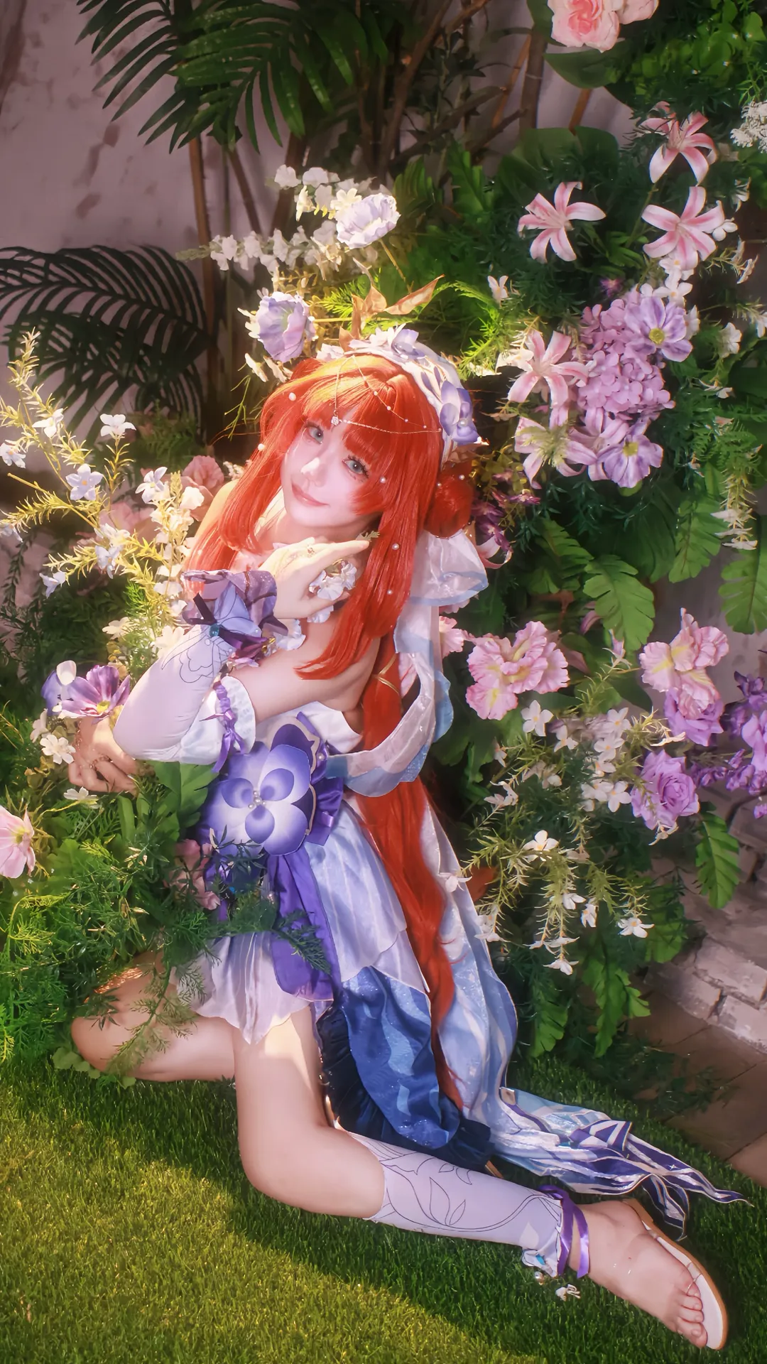 户外摄影, 妮露cos, cosplay日常, 红发cos, 花仙子妆造 - 第2张