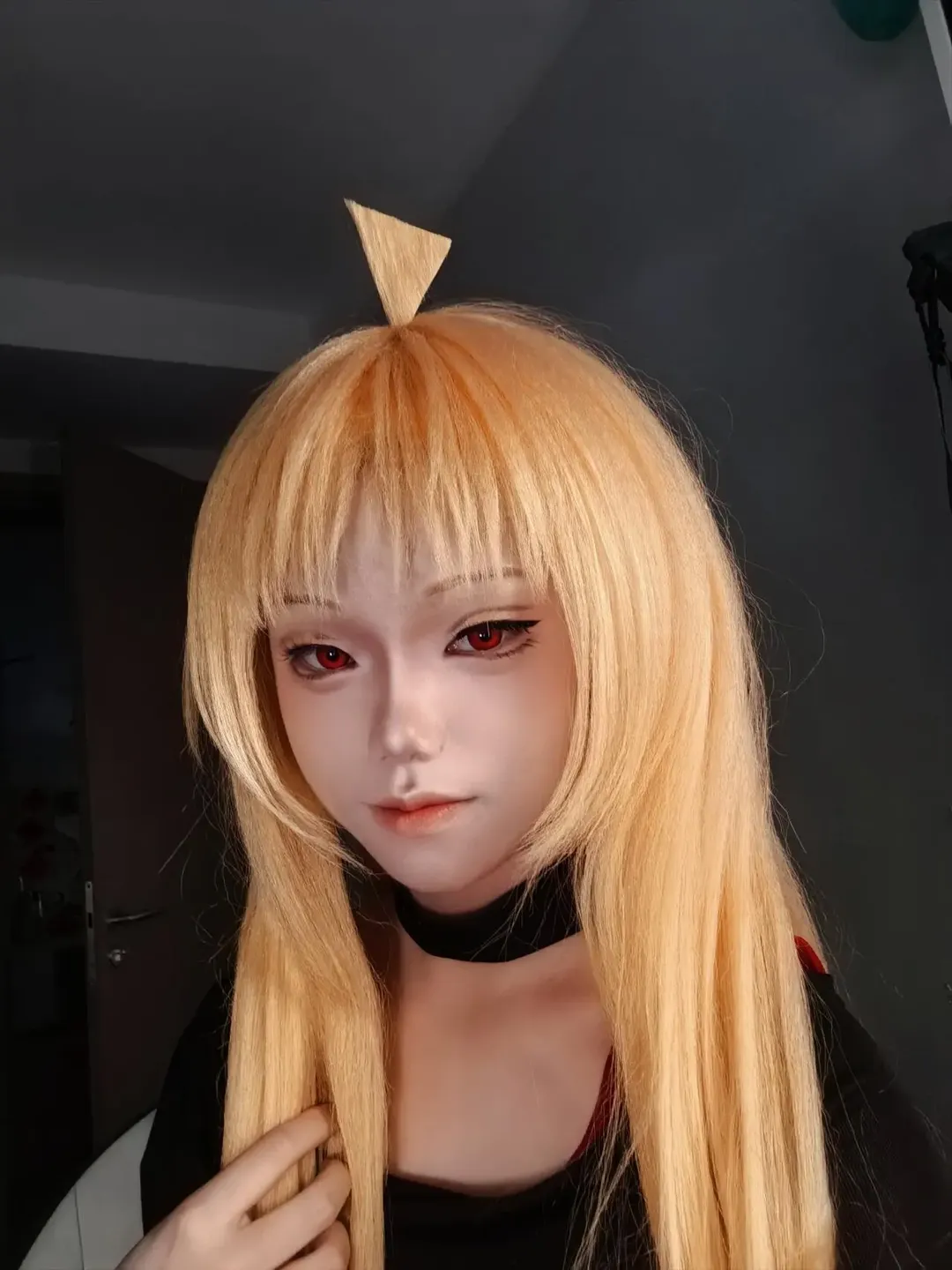 cosplay日常, 孤独摇滚, 伊地知星歌cos, 金色假发, 红瞳妆容