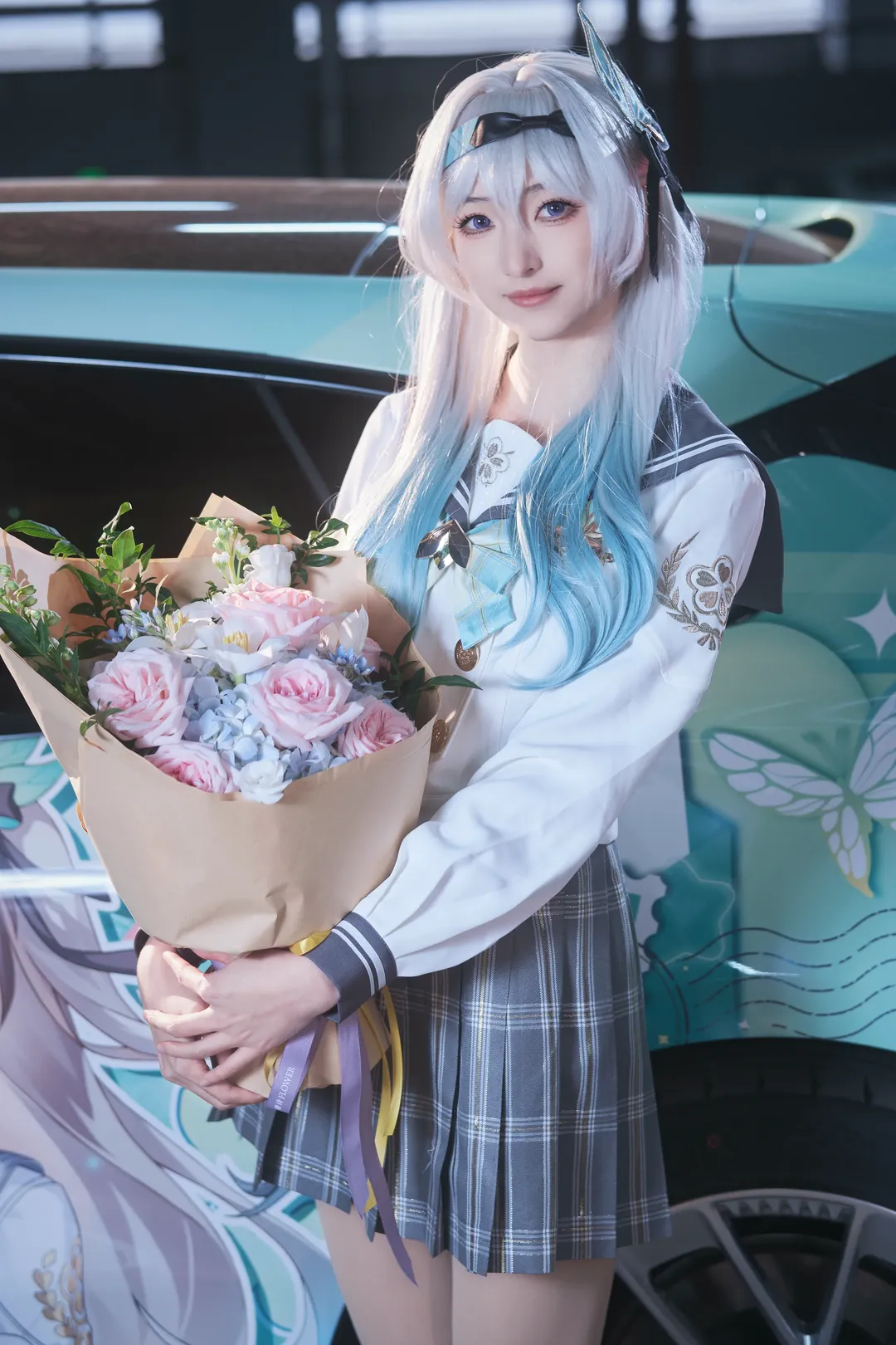 崩坏星穹铁道, 流萤cos, 痛车, cosplay分享, 车库摄影 - 第2张