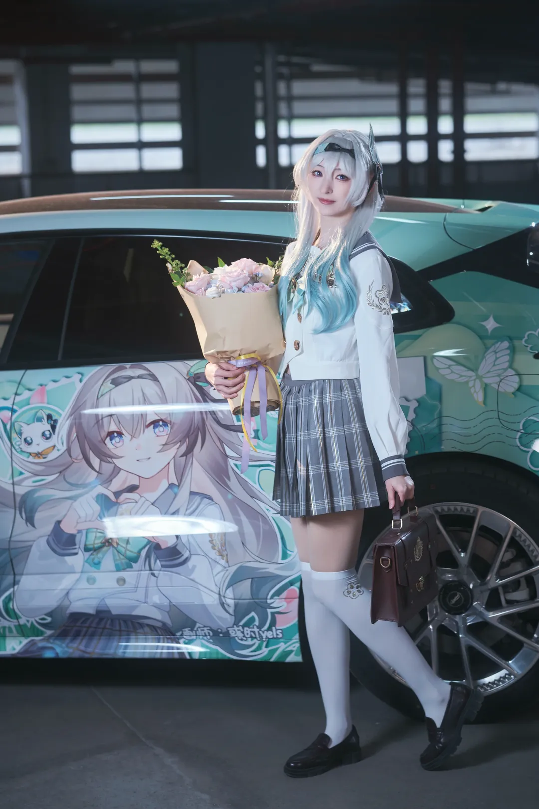 崩坏星穹铁道, 流萤cos, 痛车, cosplay分享, 车库摄影 - 第6张