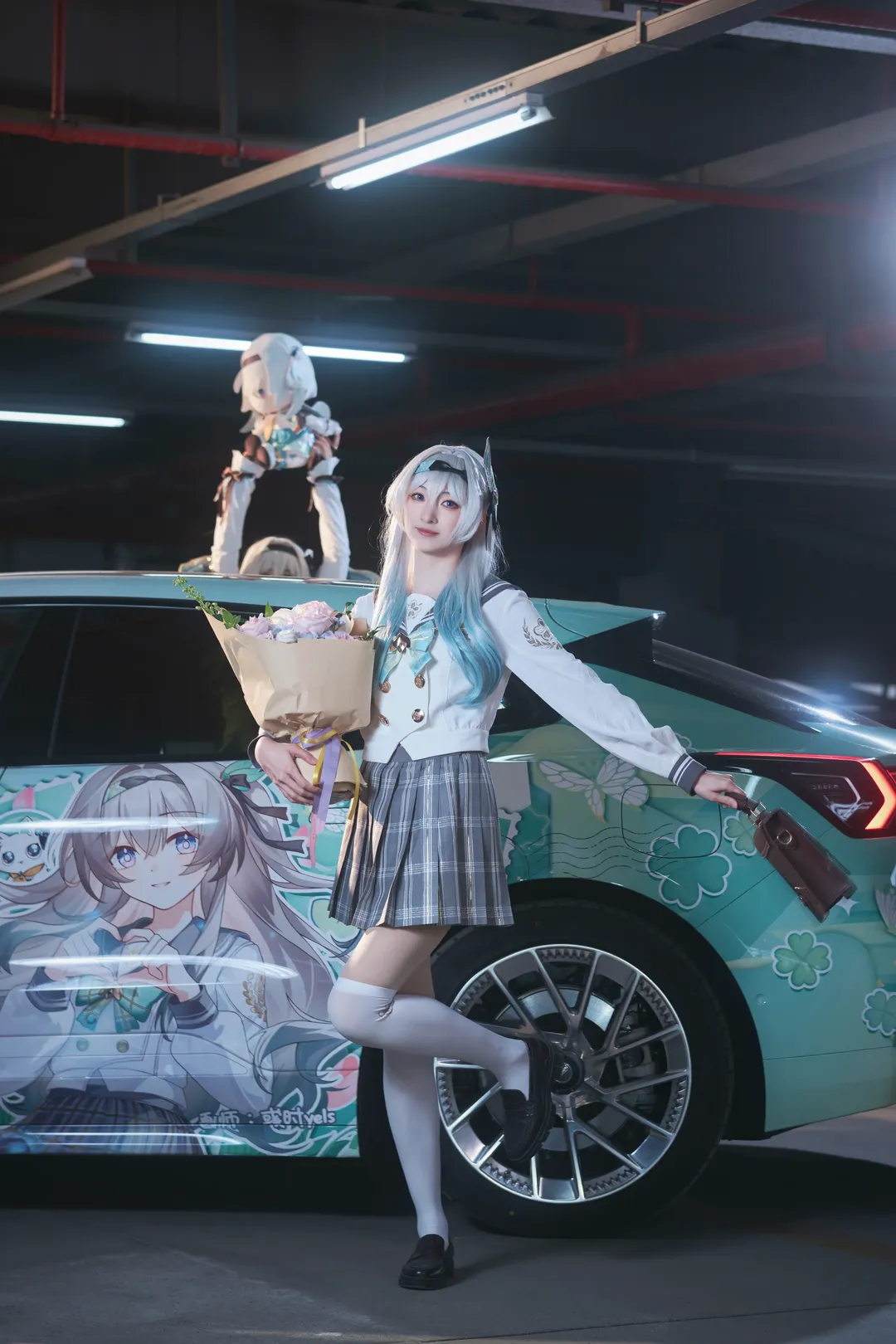 崩坏星穹铁道, 流萤cos, 痛车, cosplay分享, 车库摄影 - 第7张