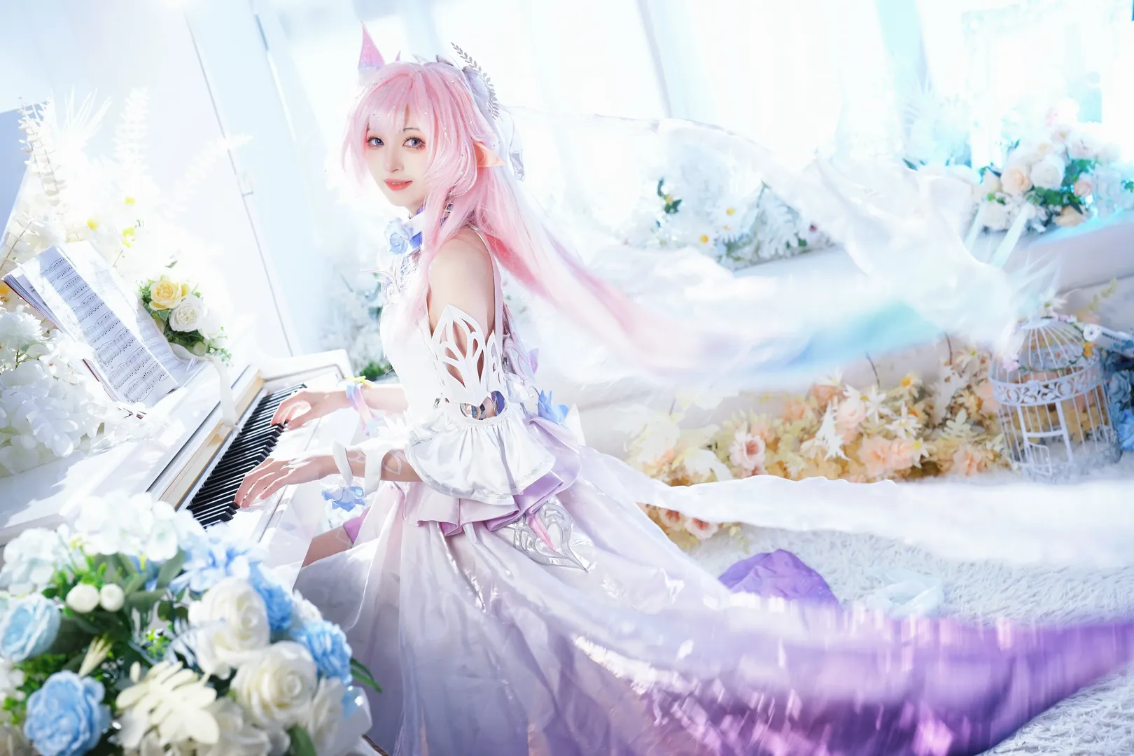 昔涟cos, 崩坏星穹铁道, 二次元cosplay, 梦幻摄影, 精灵造型 - 第2张