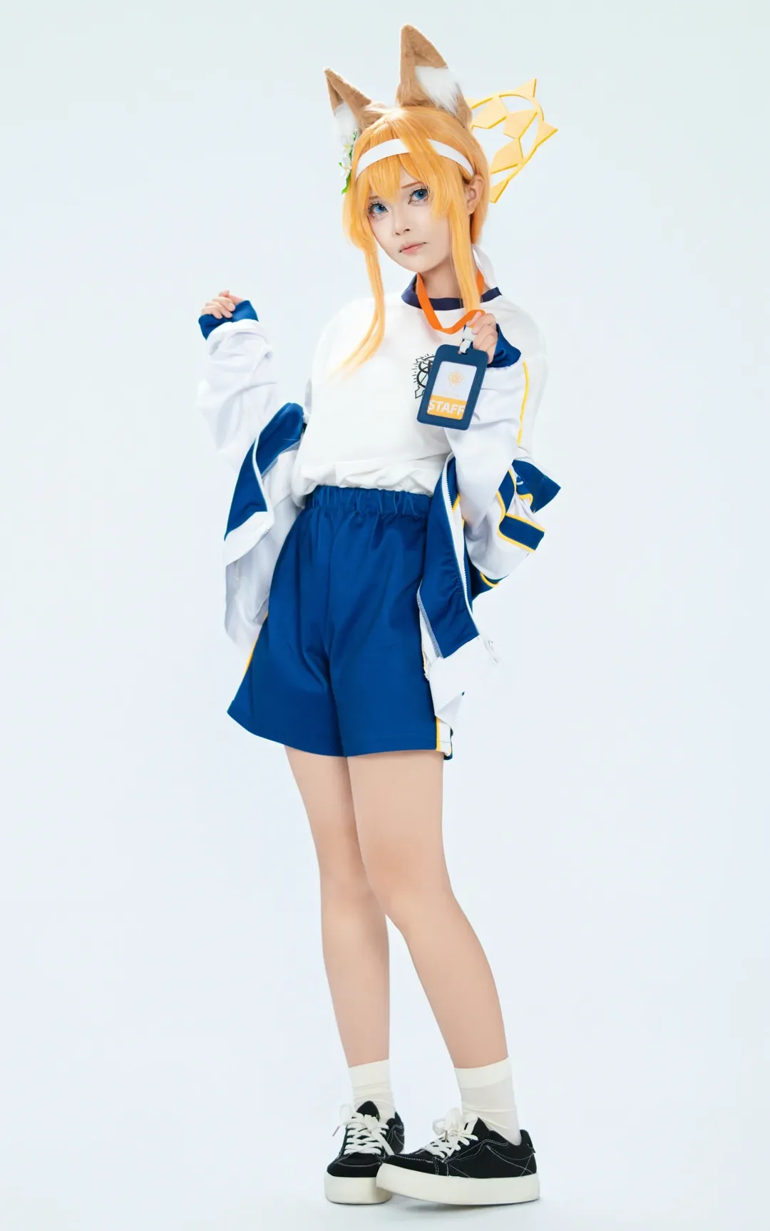 蔚蓝档案, 伊落玛丽cos, 白棚摄影, 二次元人像, 体操服cosplay - 第5张