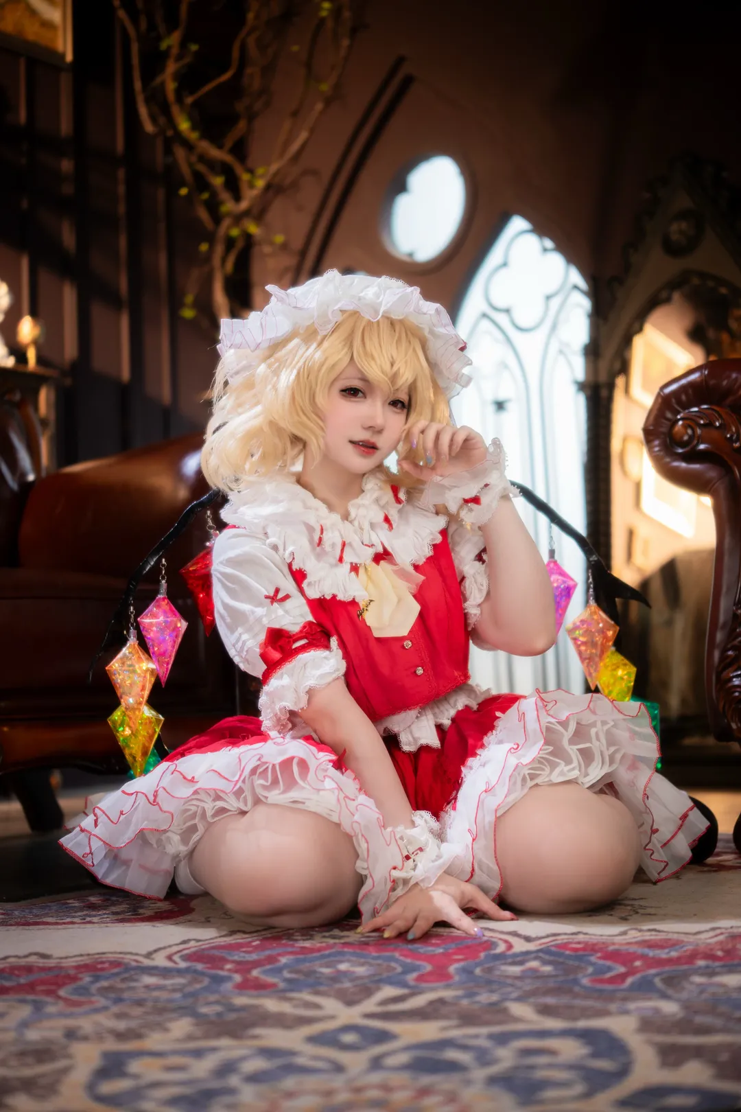 東方Project, 紅魔館, 二次元コスプレ, フランドール・スカーレット コスプレ, レトロな写真 - 1枚目