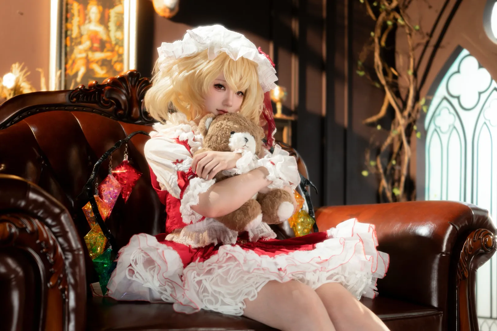 東方Project, 紅魔館, 二次元コスプレ, フランドール・スカーレット コスプレ, レトロな写真 - 2枚目