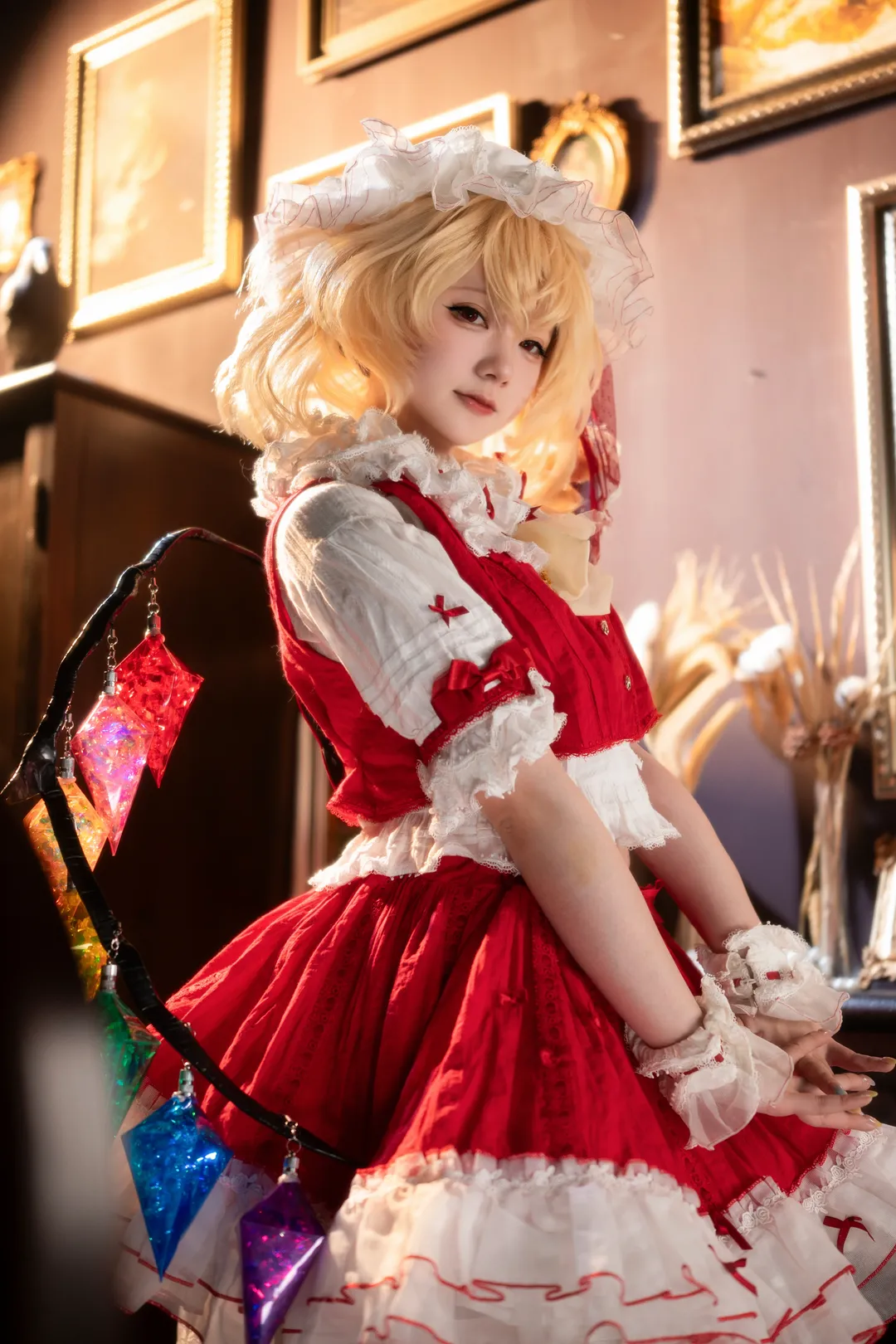 東方Project, 紅魔館, 二次元コスプレ, フランドール・スカーレット コスプレ, レトロな写真 - 5枚目