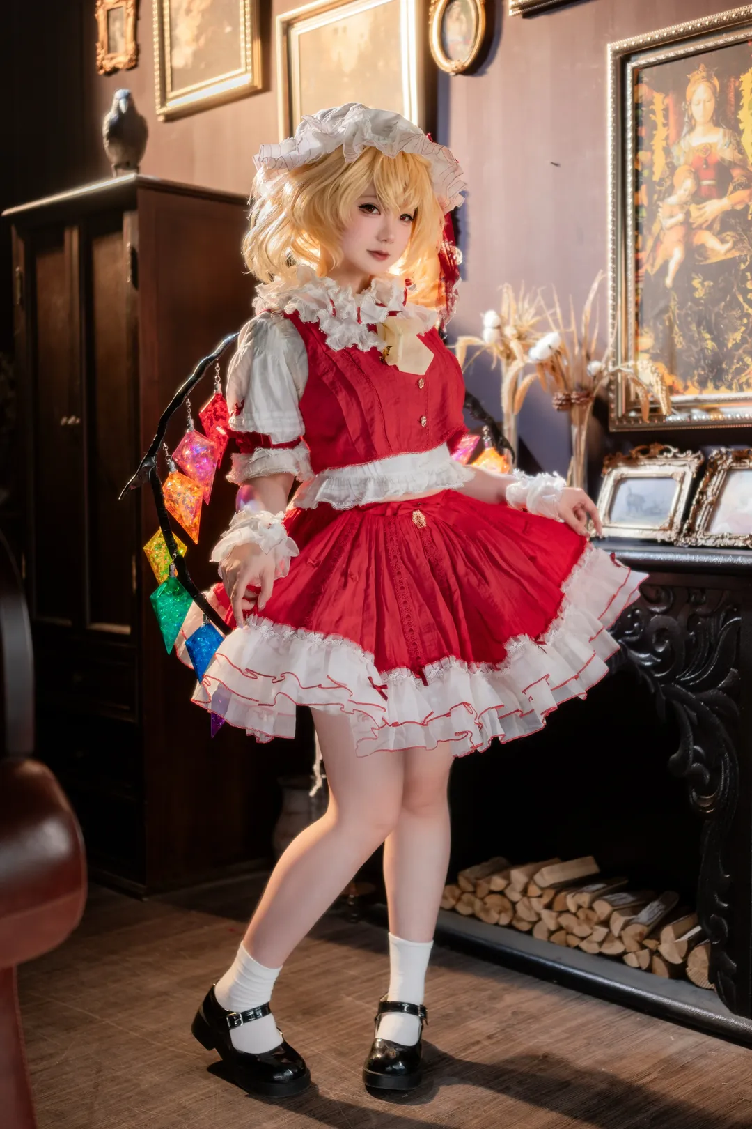Touhou Project, Scarlet Devil Mansion, Anime cosplay, Flandre Scarlet Cosplay, Vintage portrait