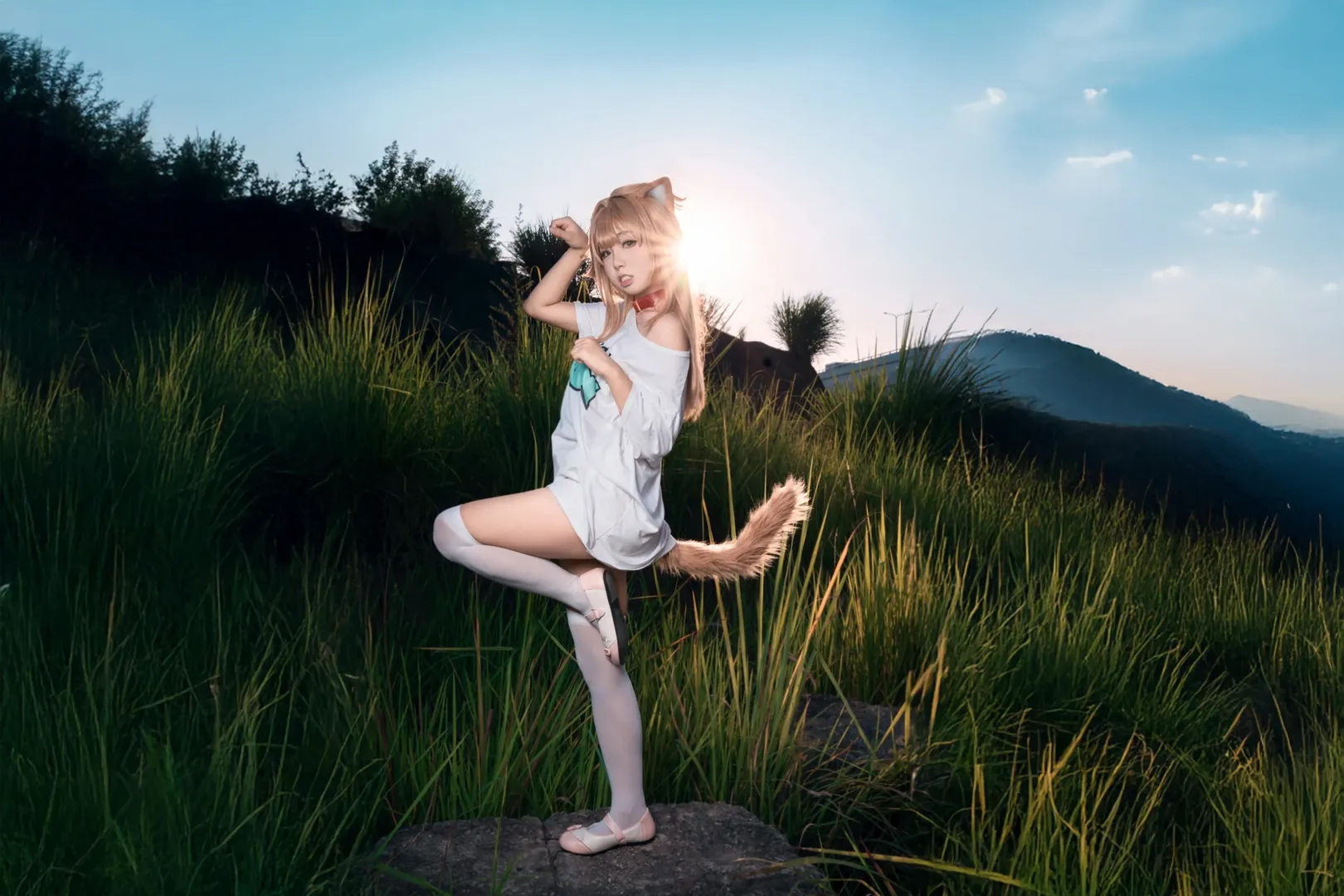 コスプレ, 二次元撮影, 獣耳娘, 屋外ポートレート, 成都での撮影依頼