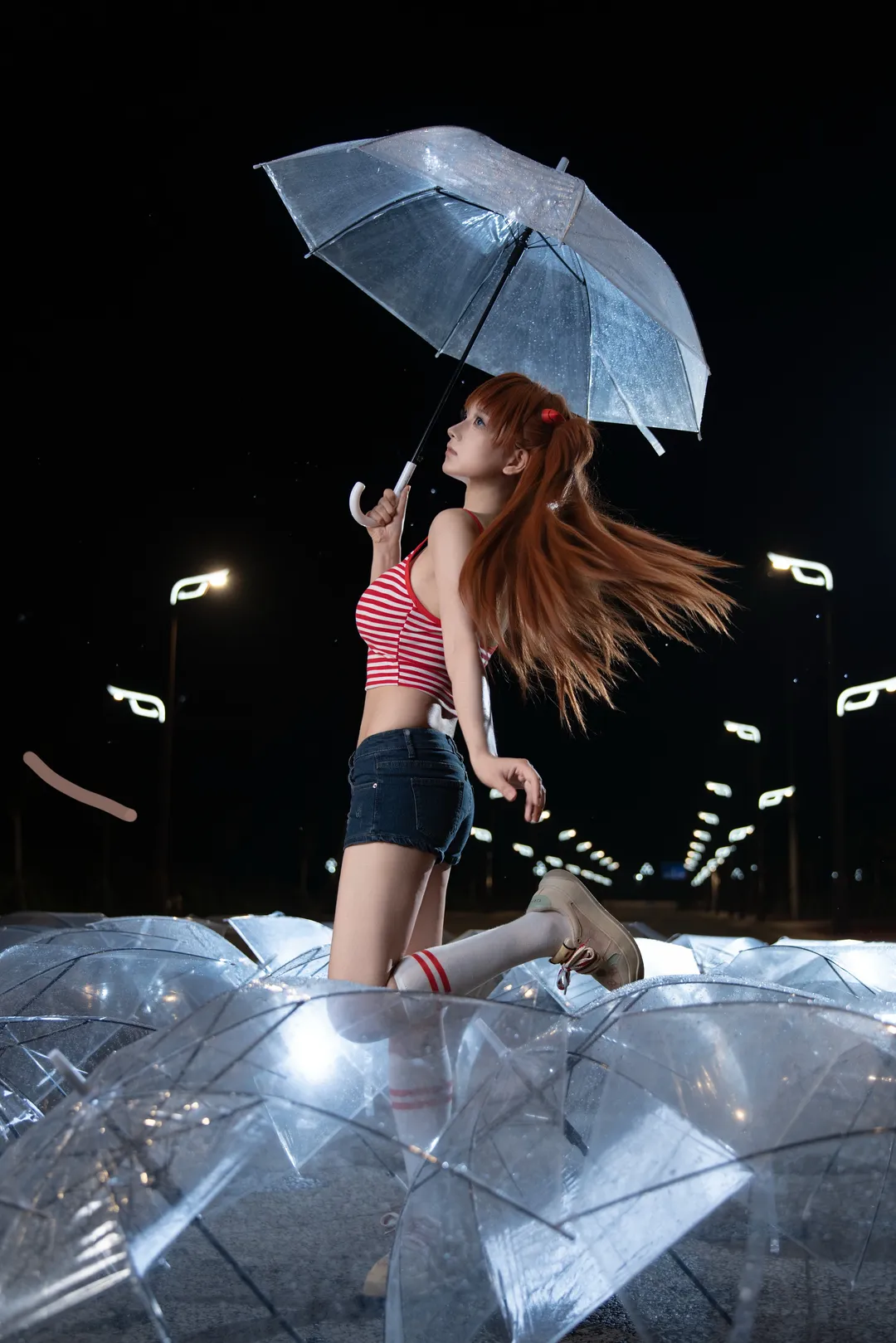 新世紀エヴァンゲリオン, 夜景ポートレート, アスカコスプレ, コスプレ撮影, 成都での撮影依頼 - 1枚目