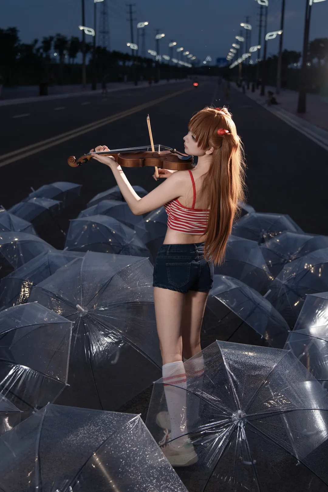 新世紀エヴァンゲリオン, 夜景ポートレート, アスカコスプレ, コスプレ撮影, 成都での撮影依頼 - 3枚目