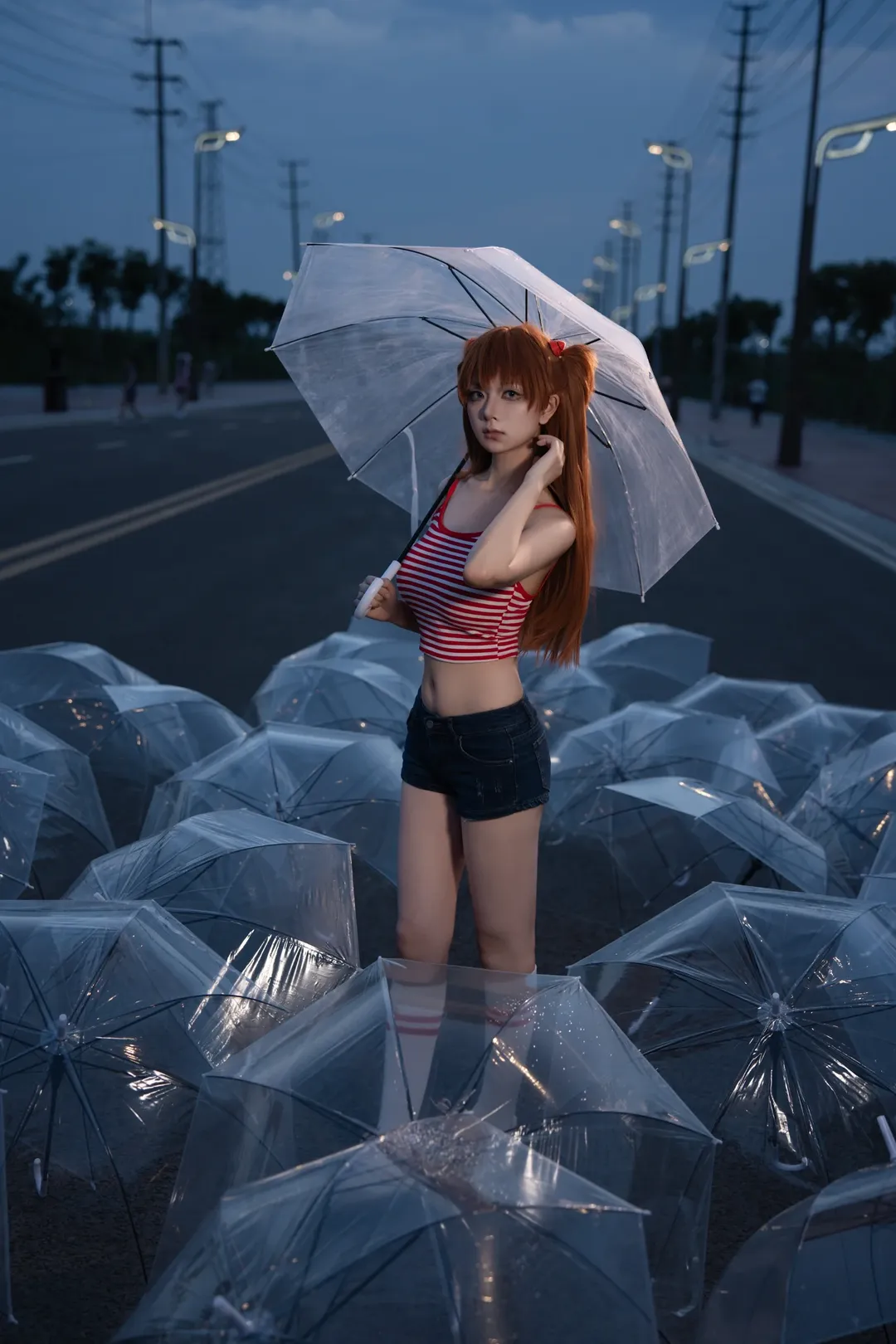 新世紀エヴァンゲリオン, 夜景ポートレート, アスカコスプレ, コスプレ撮影, 成都での撮影依頼 - 8枚目