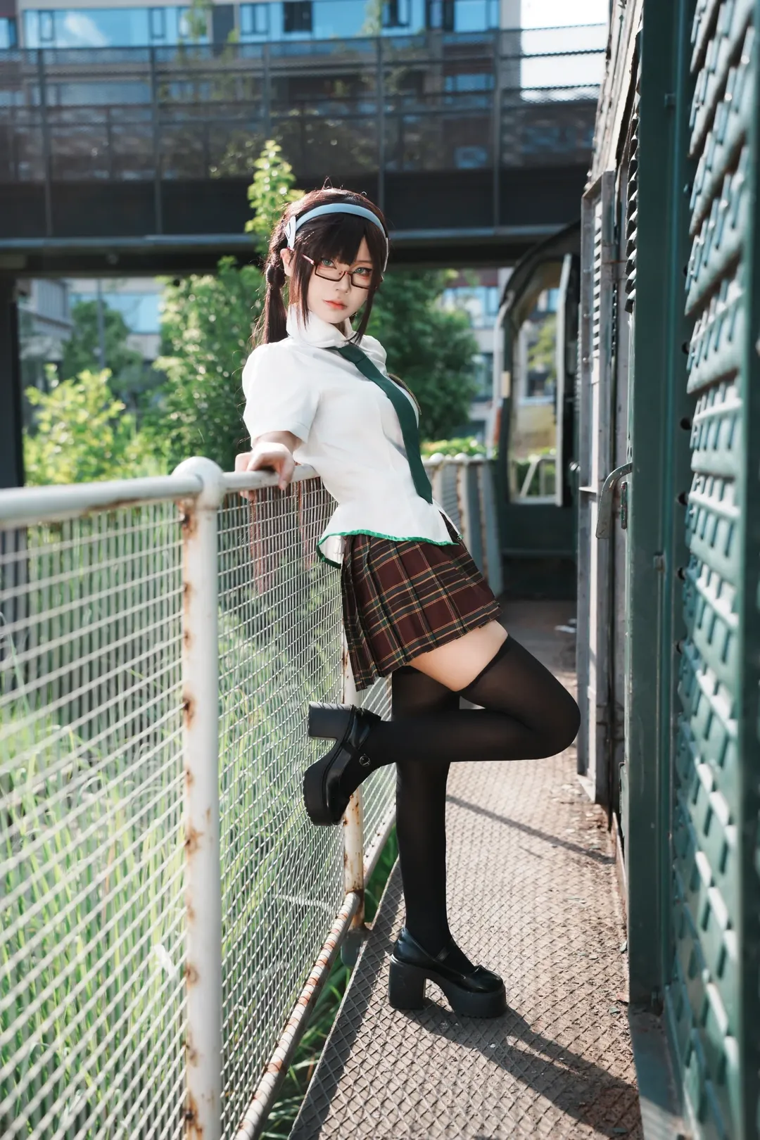 JK制服, 成都约拍, 真希波cos, 工业风场景, 索尼人像 - 第3张