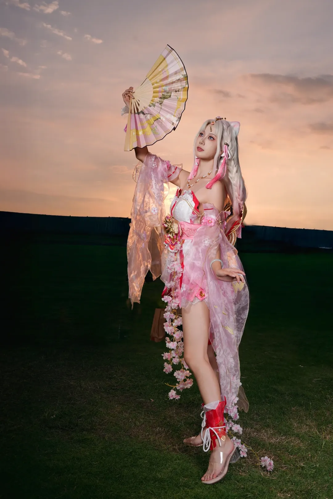 cosplay, 二次元摄影, 漫展场照, 唯美夕阳, 粉色薄纱 - 第10张
