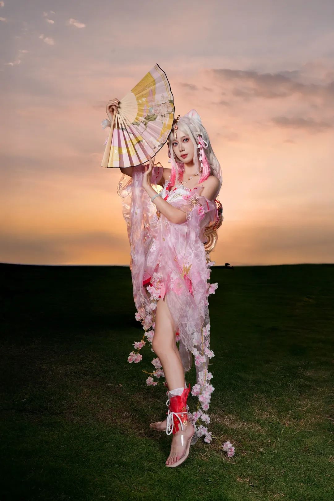 cosplay, 二次元摄影, 漫展场照, 唯美夕阳, 粉色薄纱 - 第4张