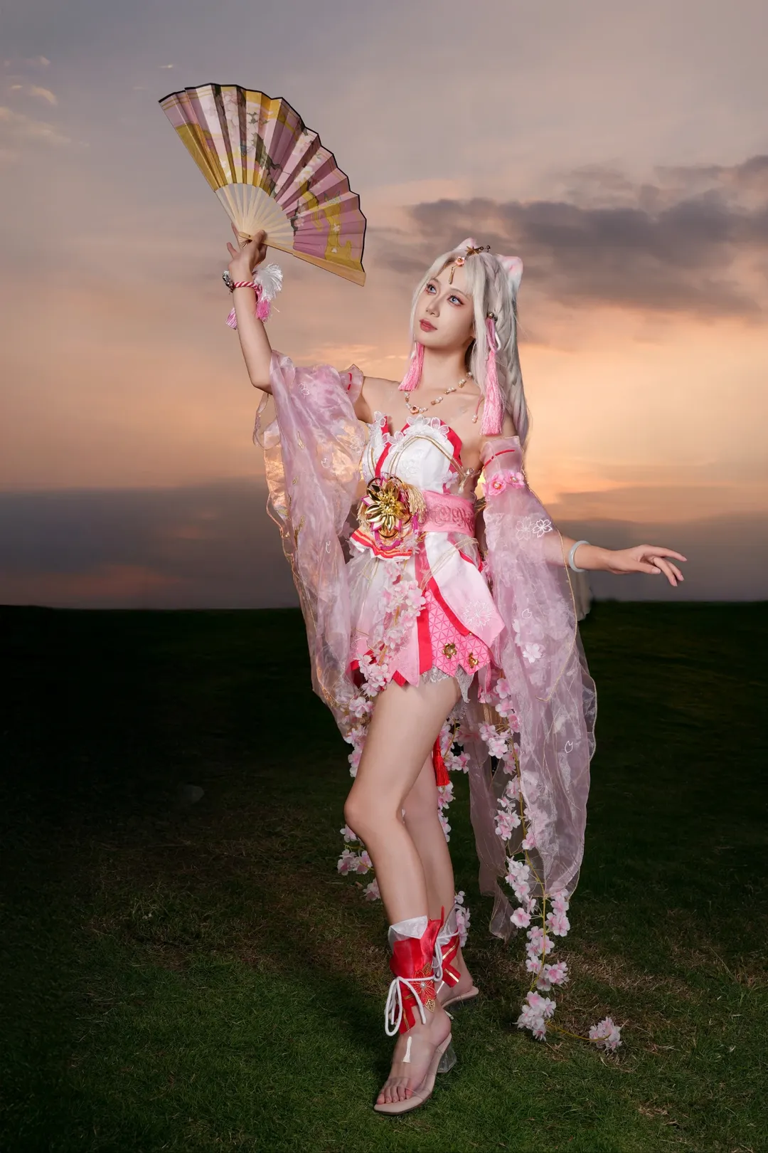 cosplay, 二次元摄影, 漫展场照, 唯美夕阳, 粉色薄纱 - 第6张