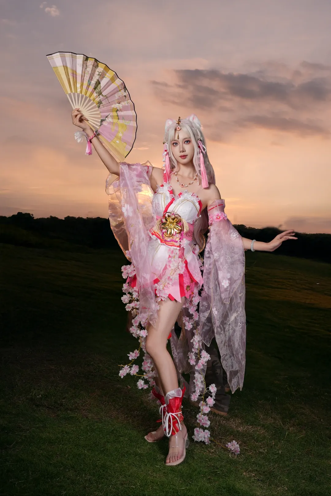 cosplay, 二次元摄影, 漫展场照, 唯美夕阳, 粉色薄纱 - 第8张