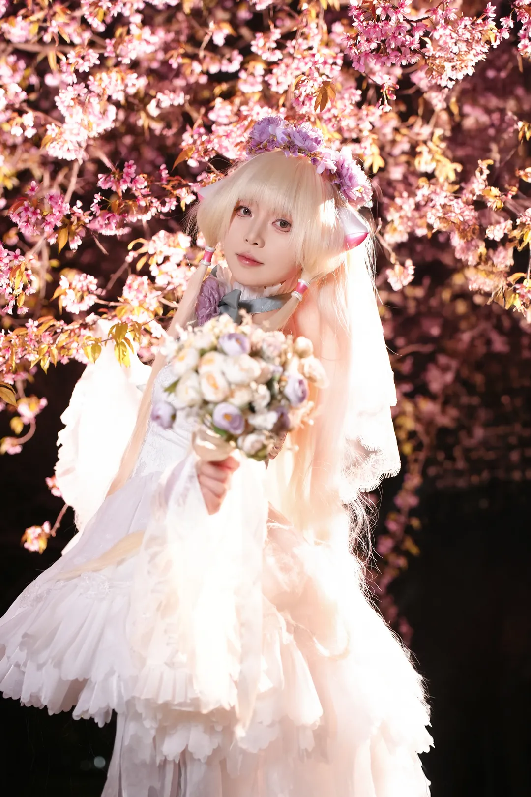 二次元摄影, 小叽cos, 夜景人像, cosplay正片, 冬樱花 - 第9张