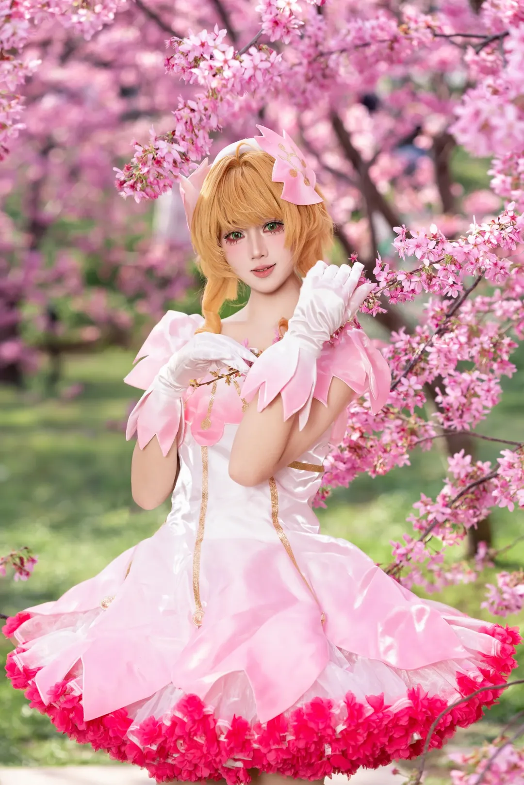 コスプレ, 二次元撮影, 桜の屋外ロケーション, 夢幻少女, 萌え系コスプレ - 1枚目