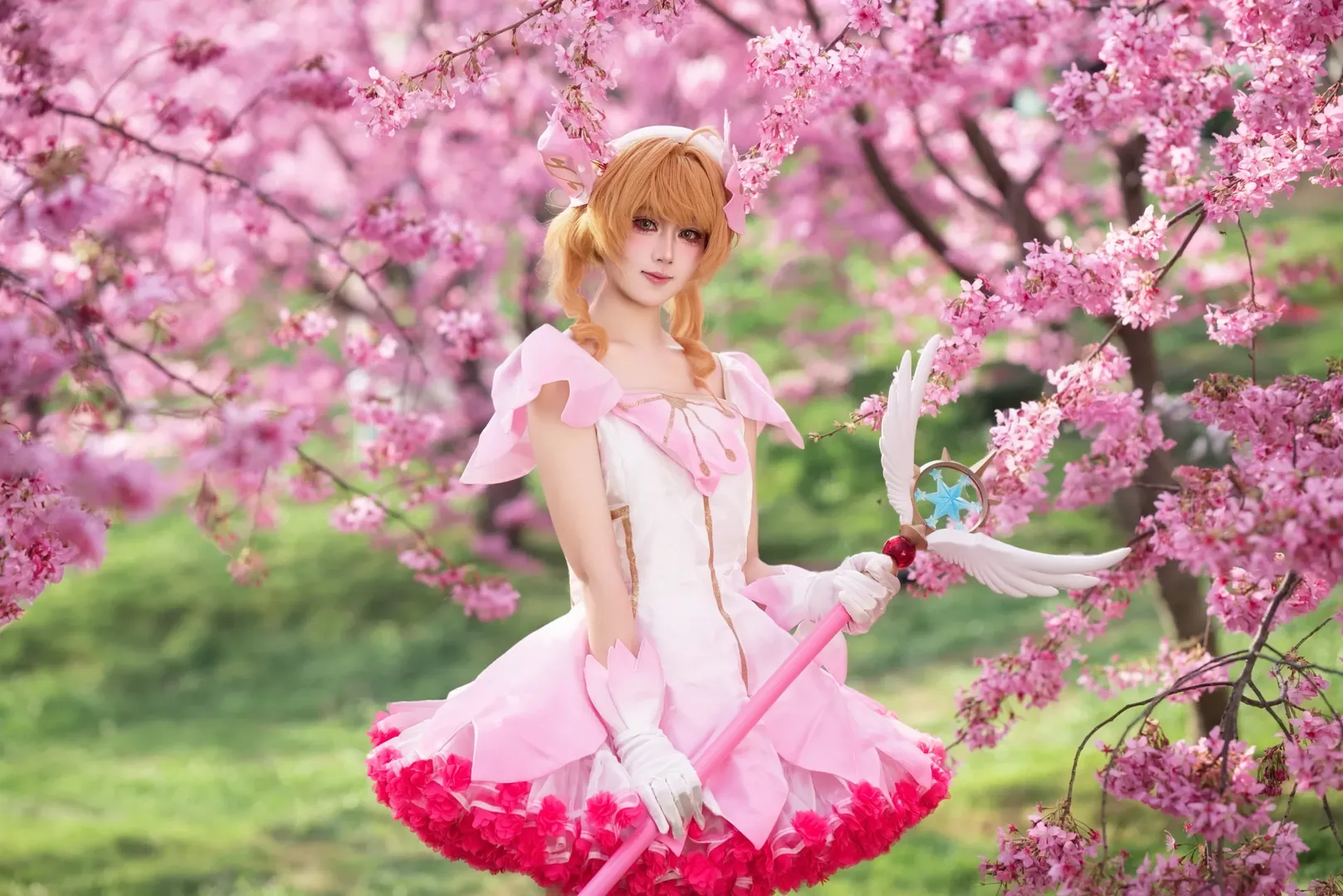 コスプレ, 二次元撮影, 桜の屋外ロケーション, 夢幻少女, 萌え系コスプレ - 2枚目