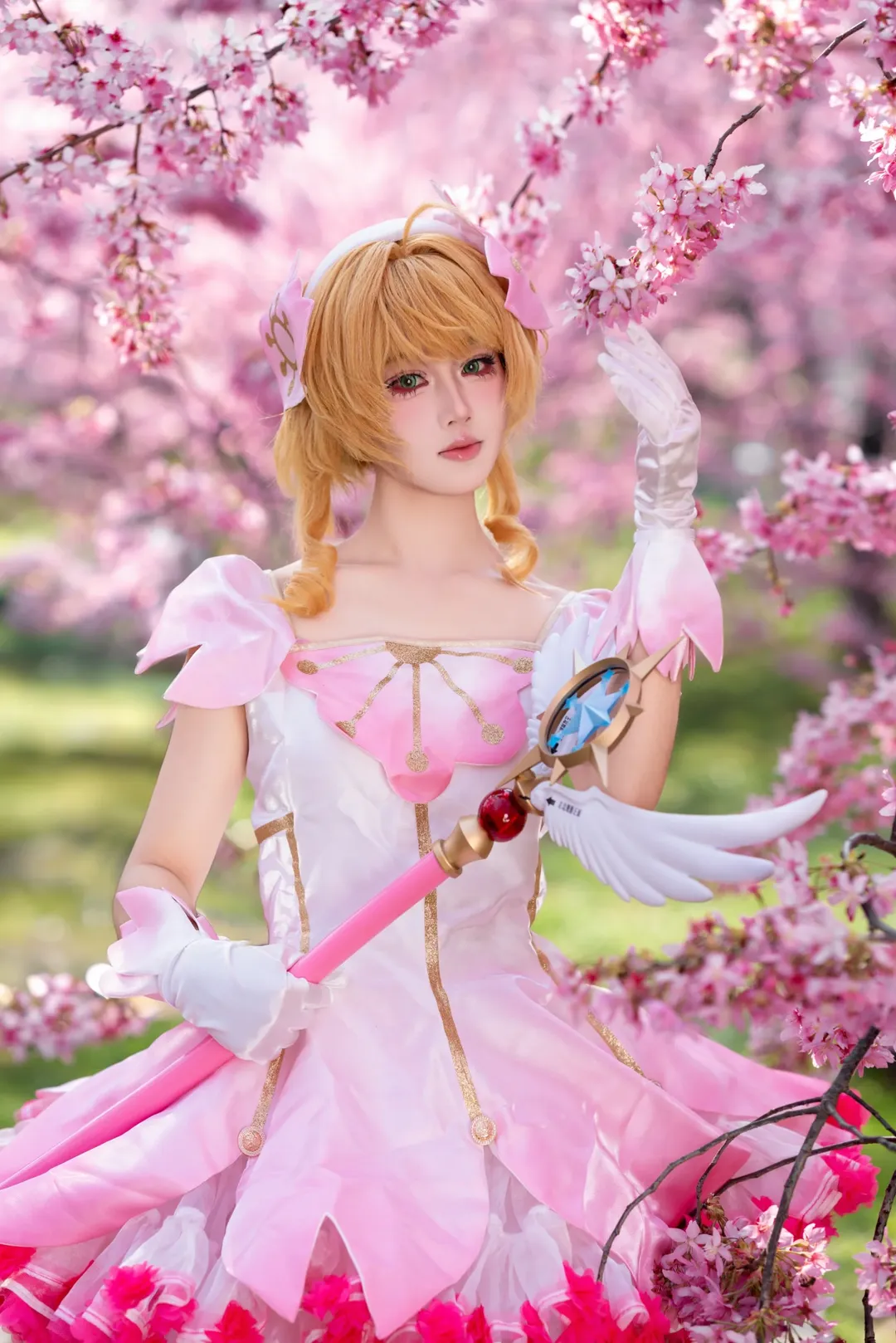 コスプレ, 二次元撮影, 桜の屋外ロケーション, 夢幻少女, 萌え系コスプレ - 5枚目