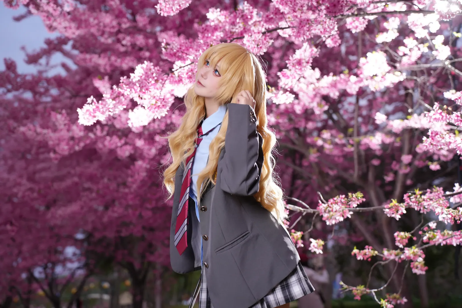 二次元cosplay, 漫花庄园, 宫园薰cos, 四月是你的谎言, 夜樱摄影 - 第4张